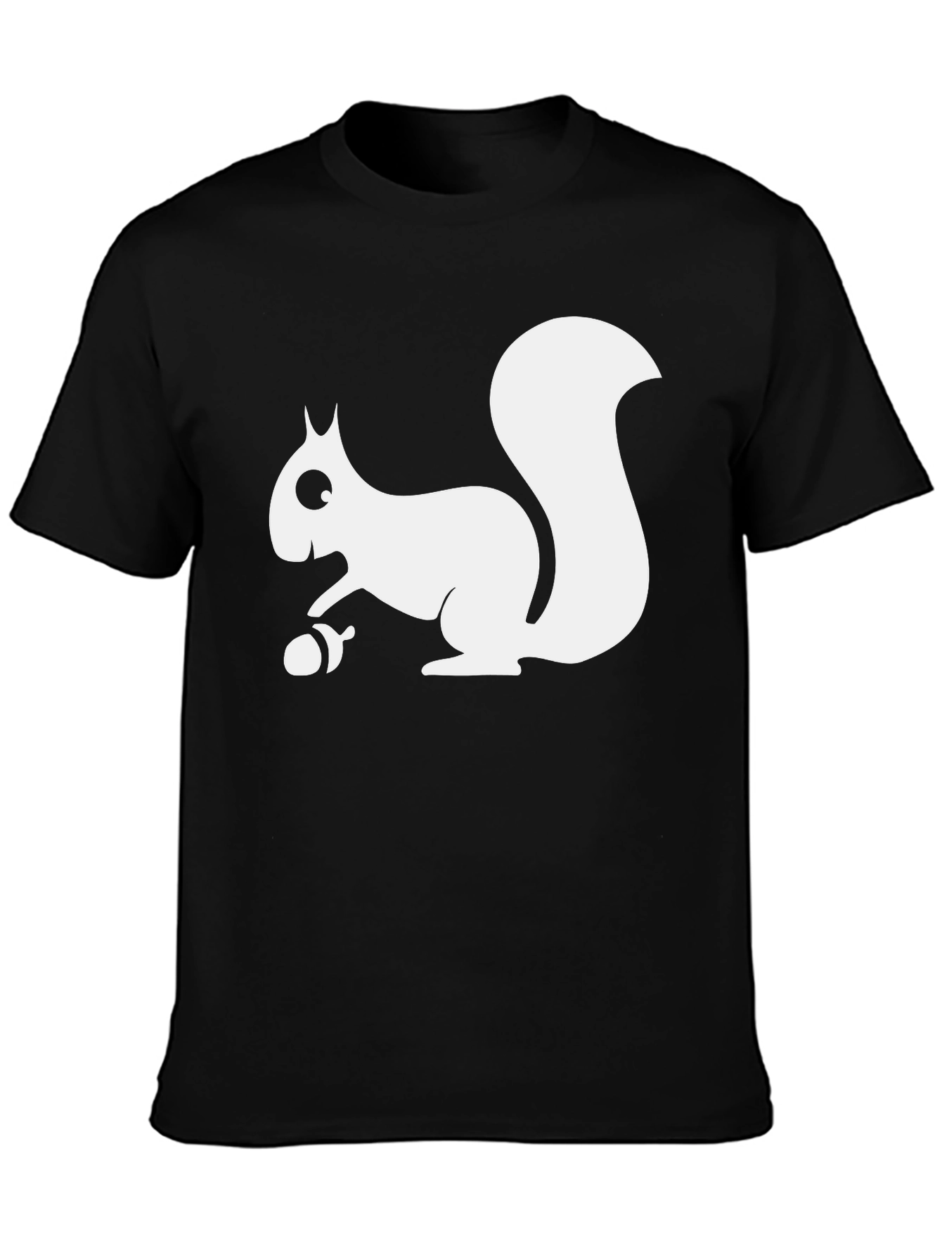 Black Squirrel Graphic Tee - Black Cotton T-Shirt view 3