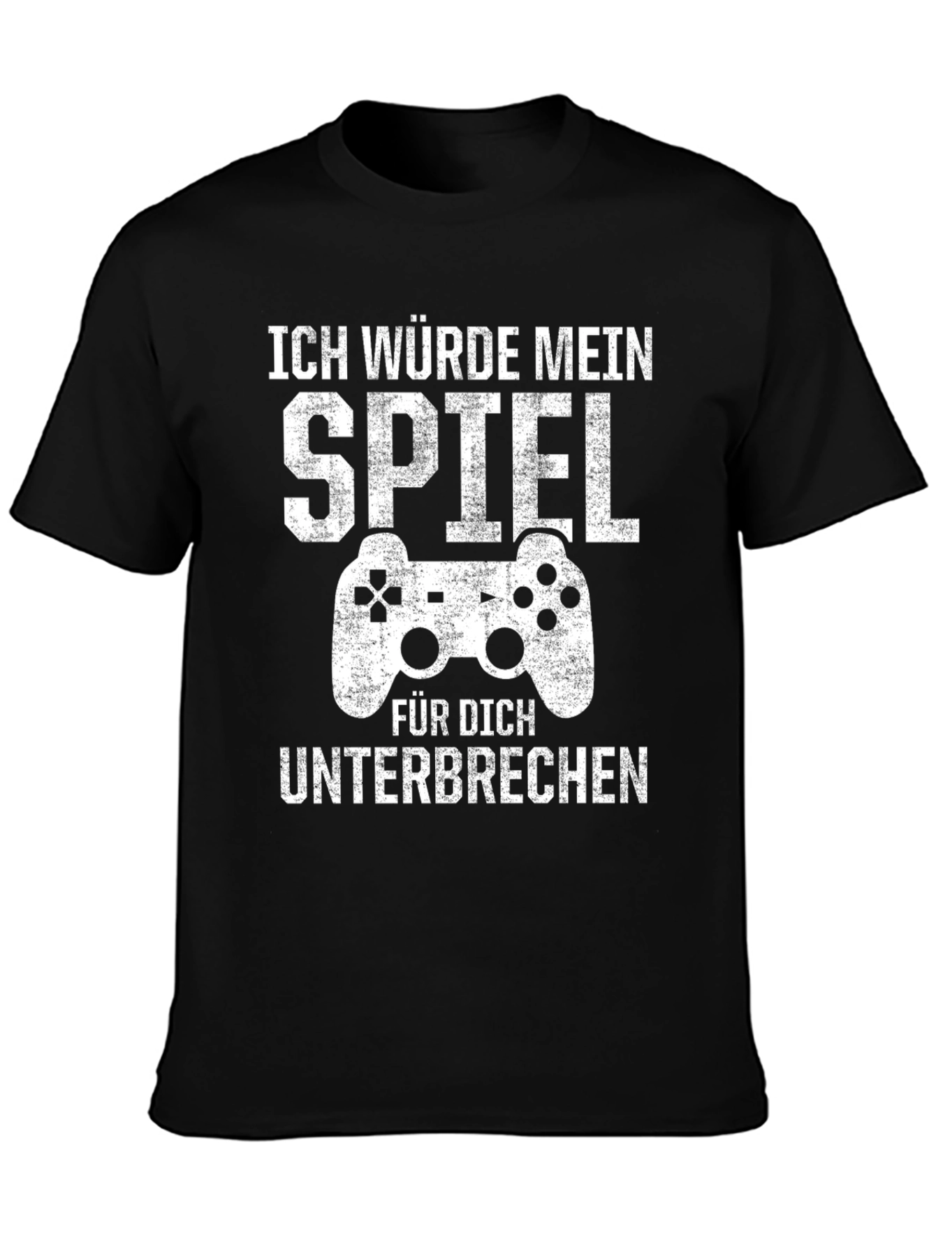Black Ich Würde Mein Spiel Unterbrechen T-Shirt Gamer view 3