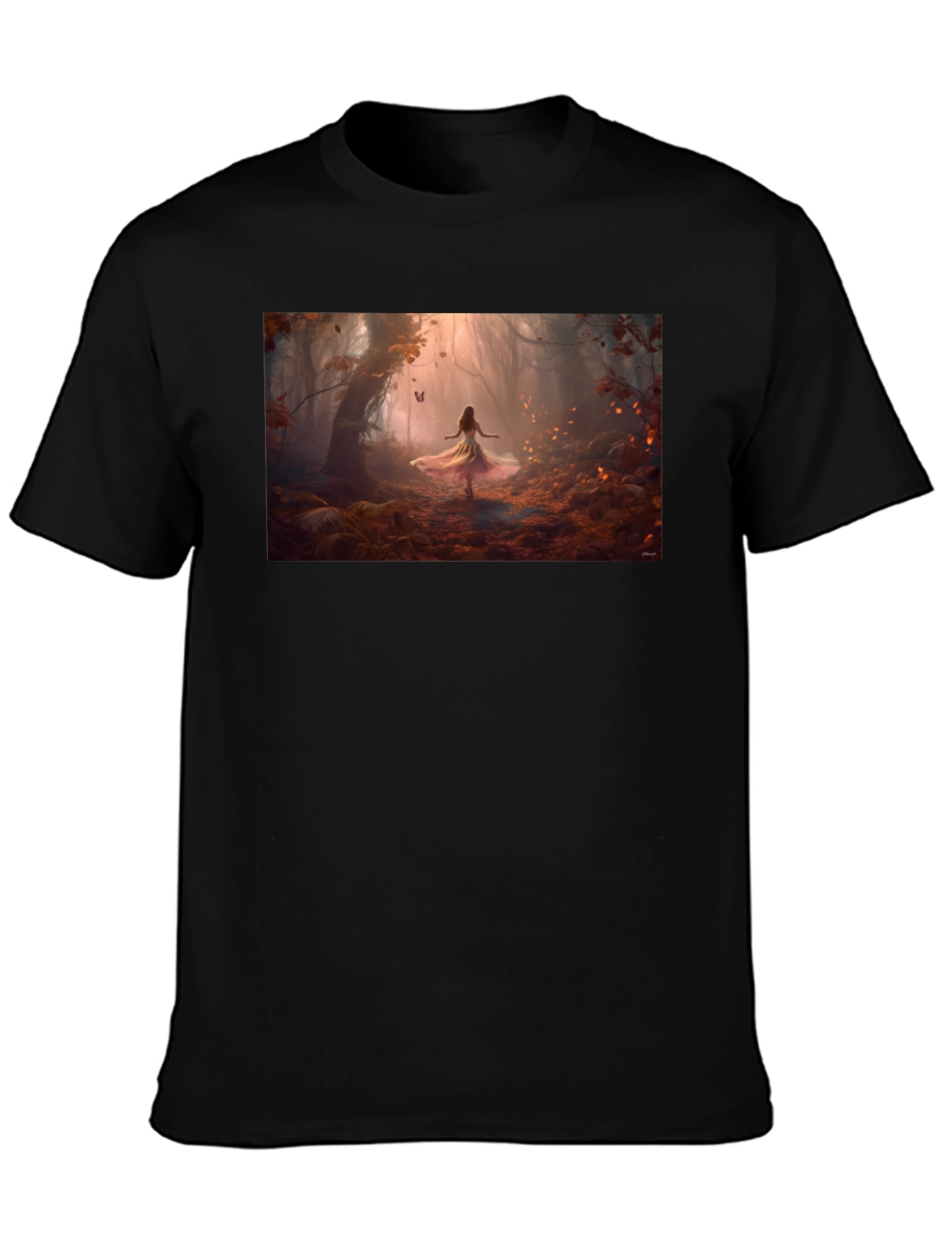 Black Enchanted Forest T-Shirt view 3