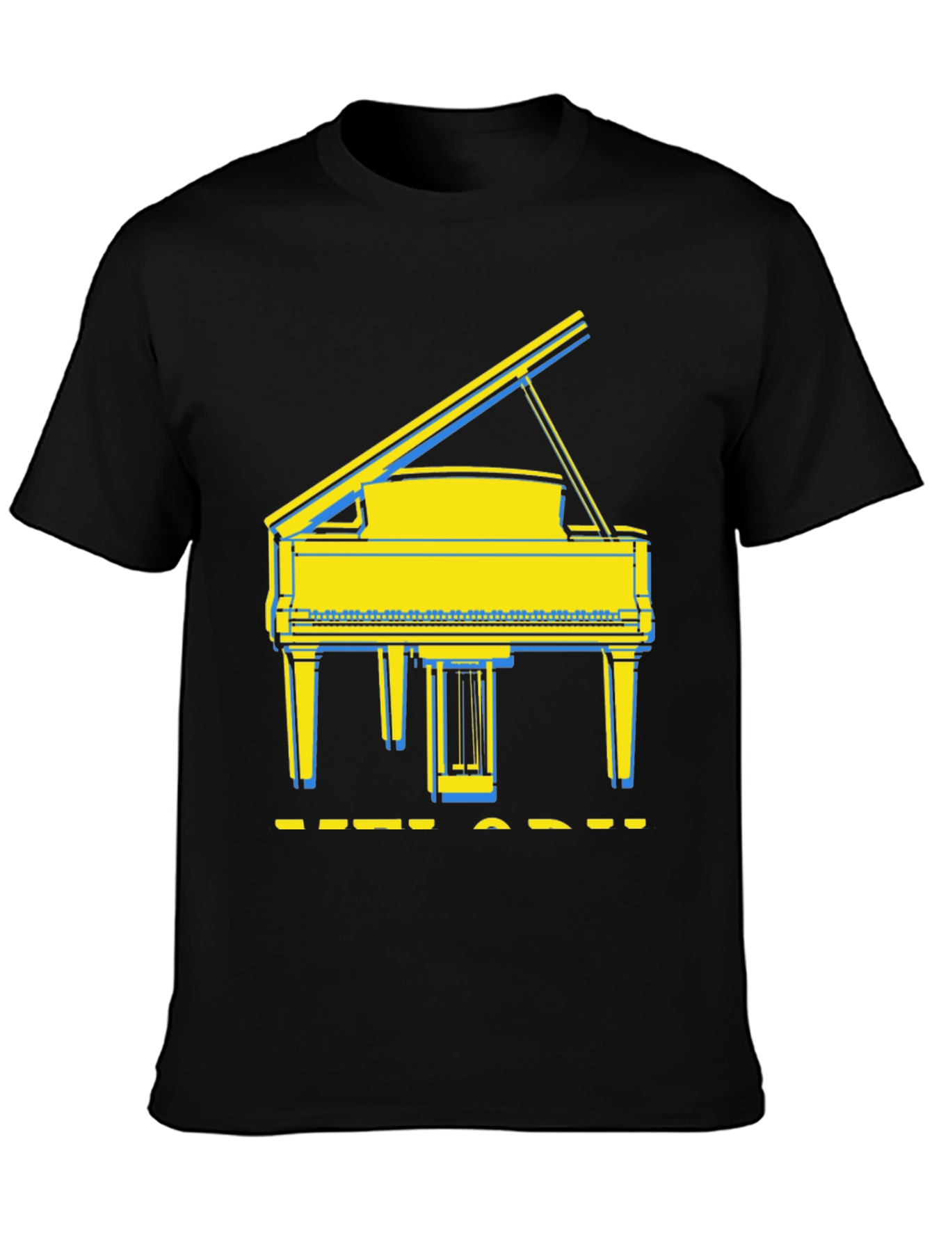 Black Grand Piano Graphic Tee - Stylish Music Lover Shirt view 3