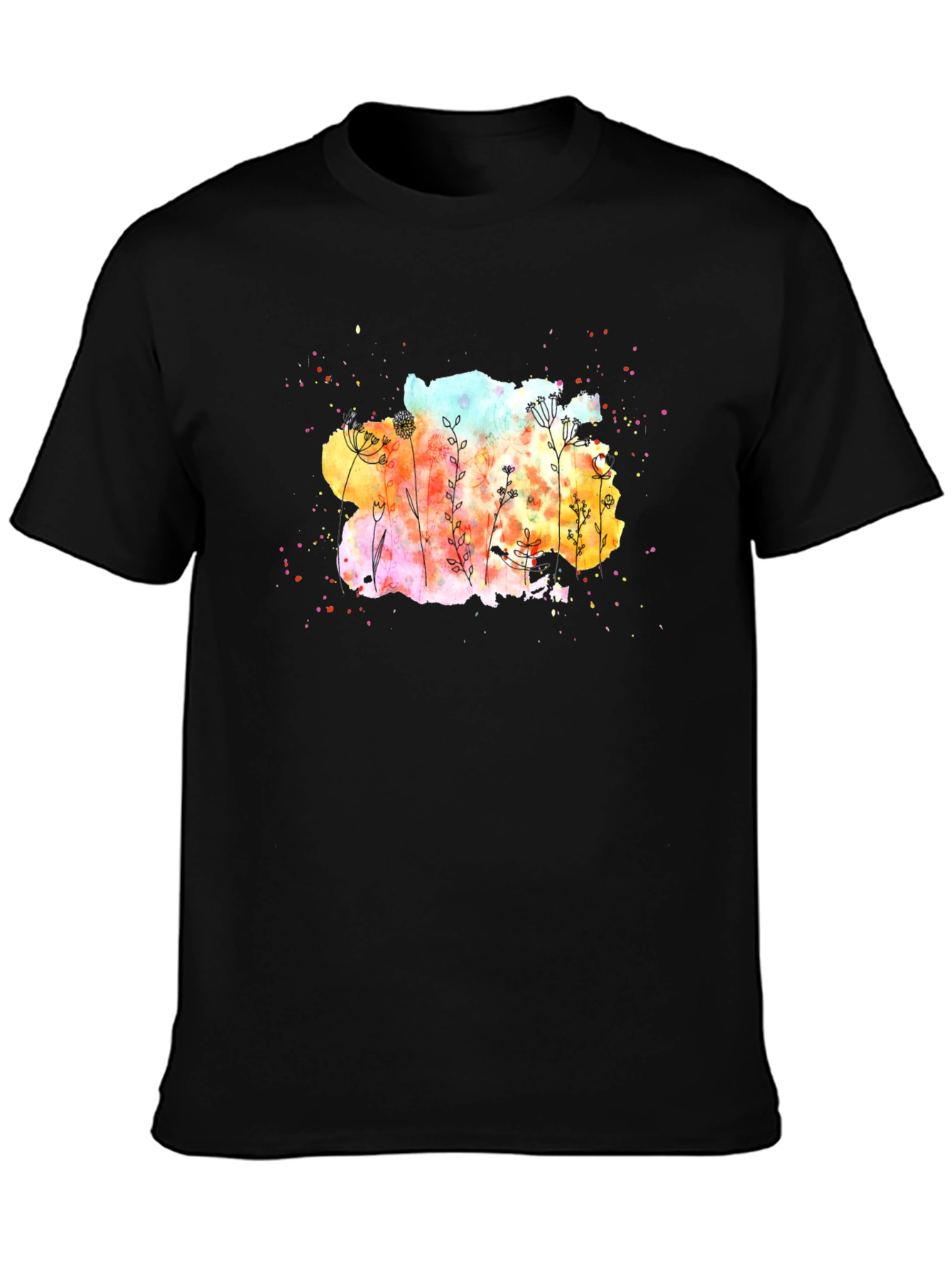 Floral Watercolor Graphic Tee - 3