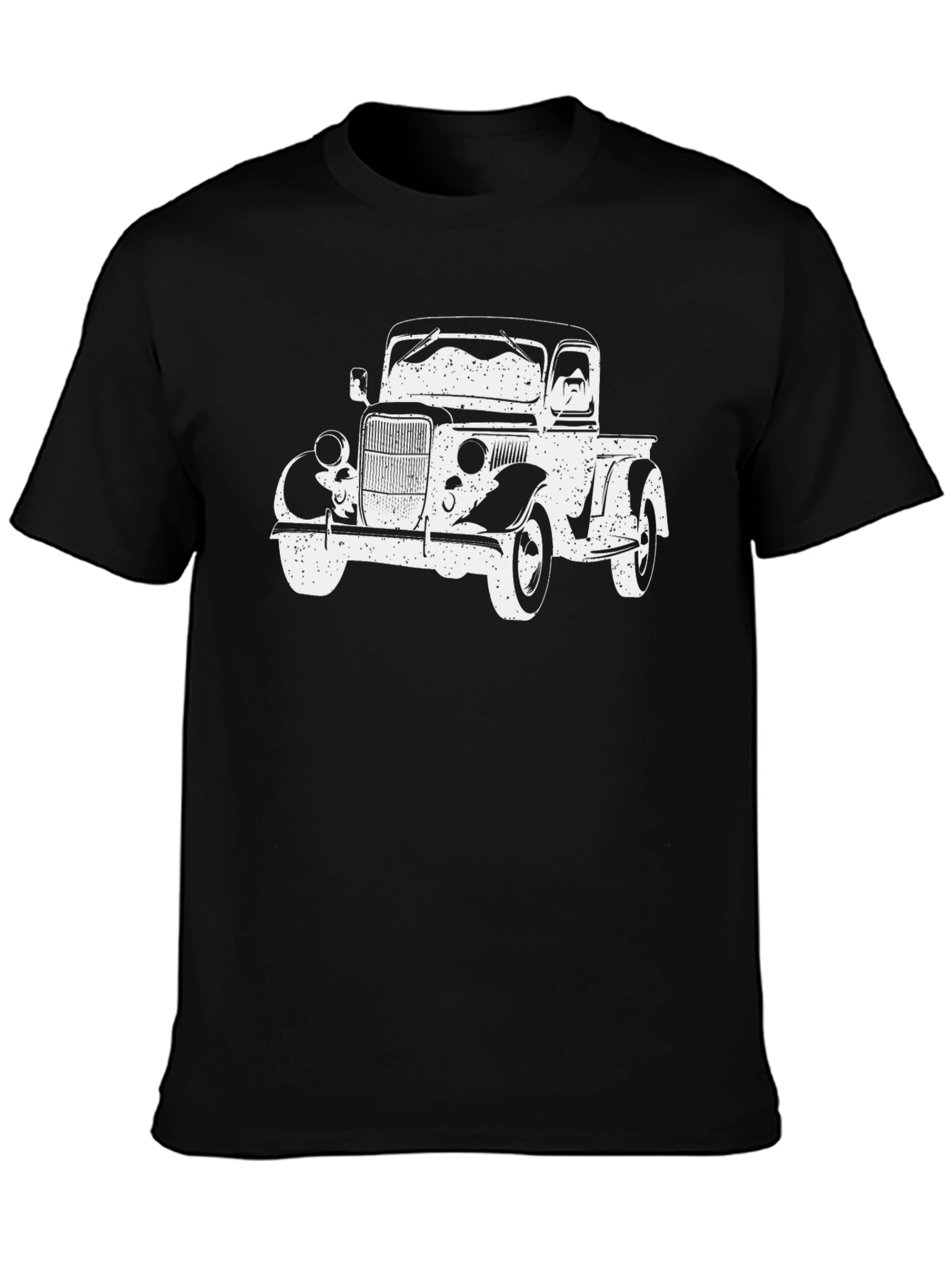 Black Vintage Truck Graphic T-Shirt - Classic Style view 3