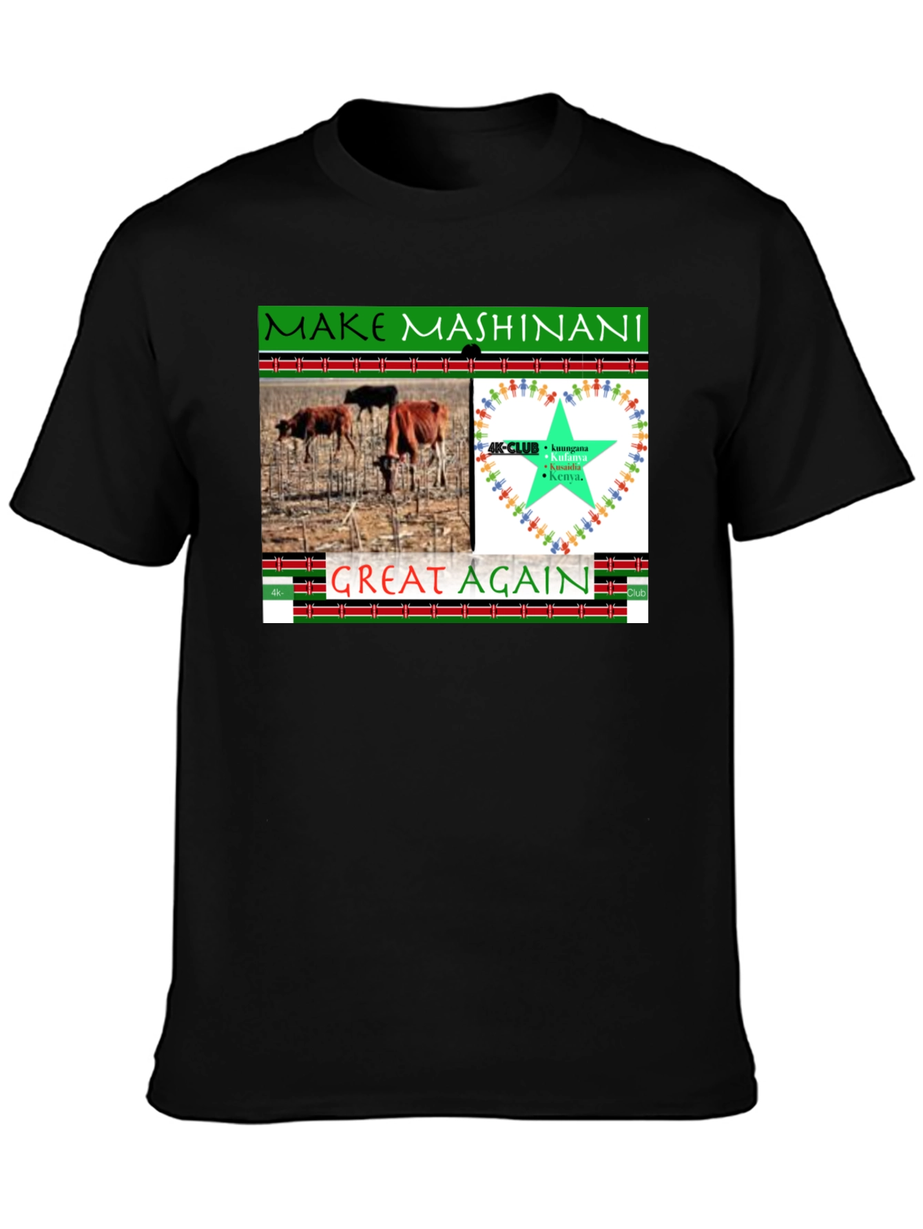 Black Make Mashinani Great Again Graphic Tee view 3