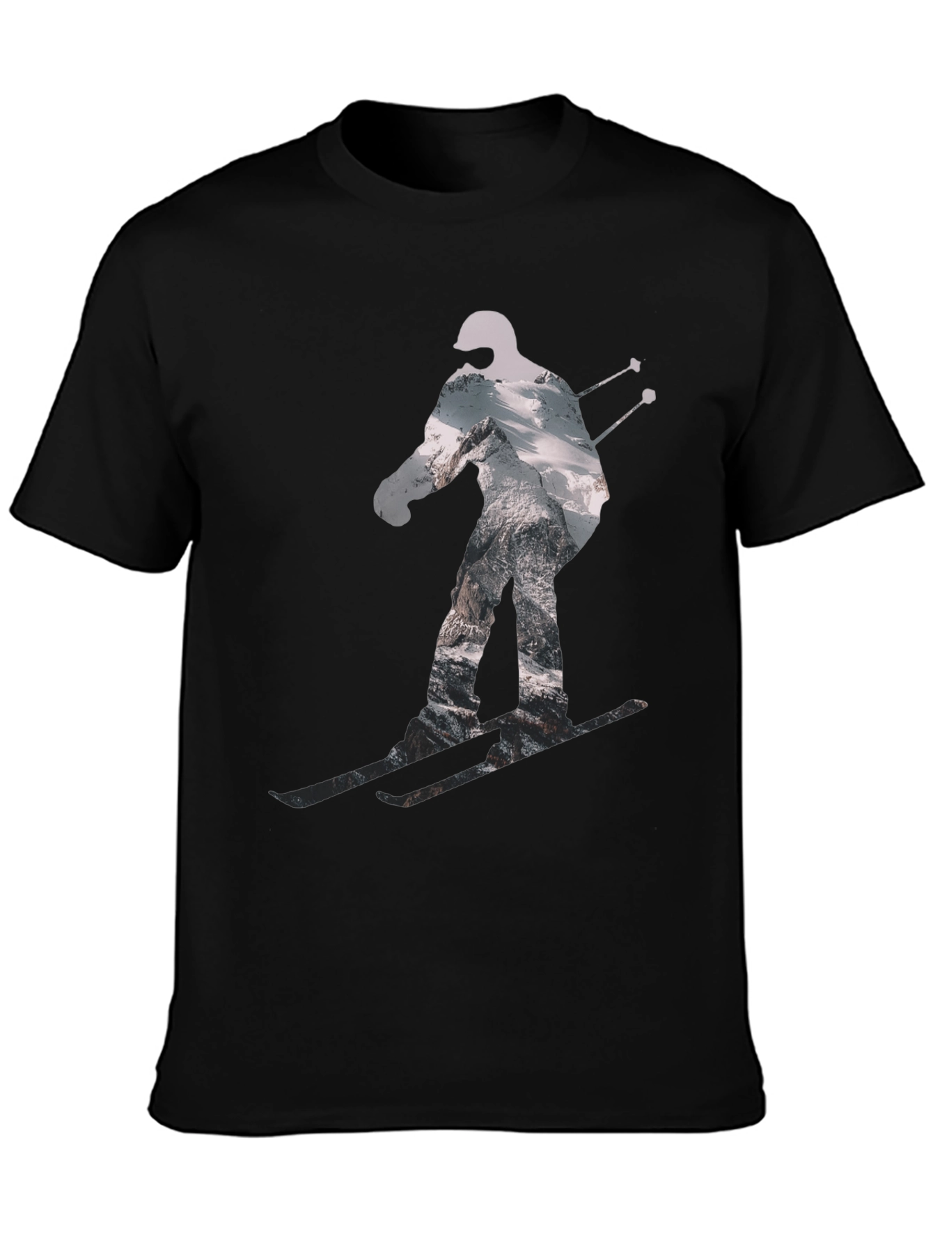 Black Skier Graphic Tee - Black T-Shirt view 3