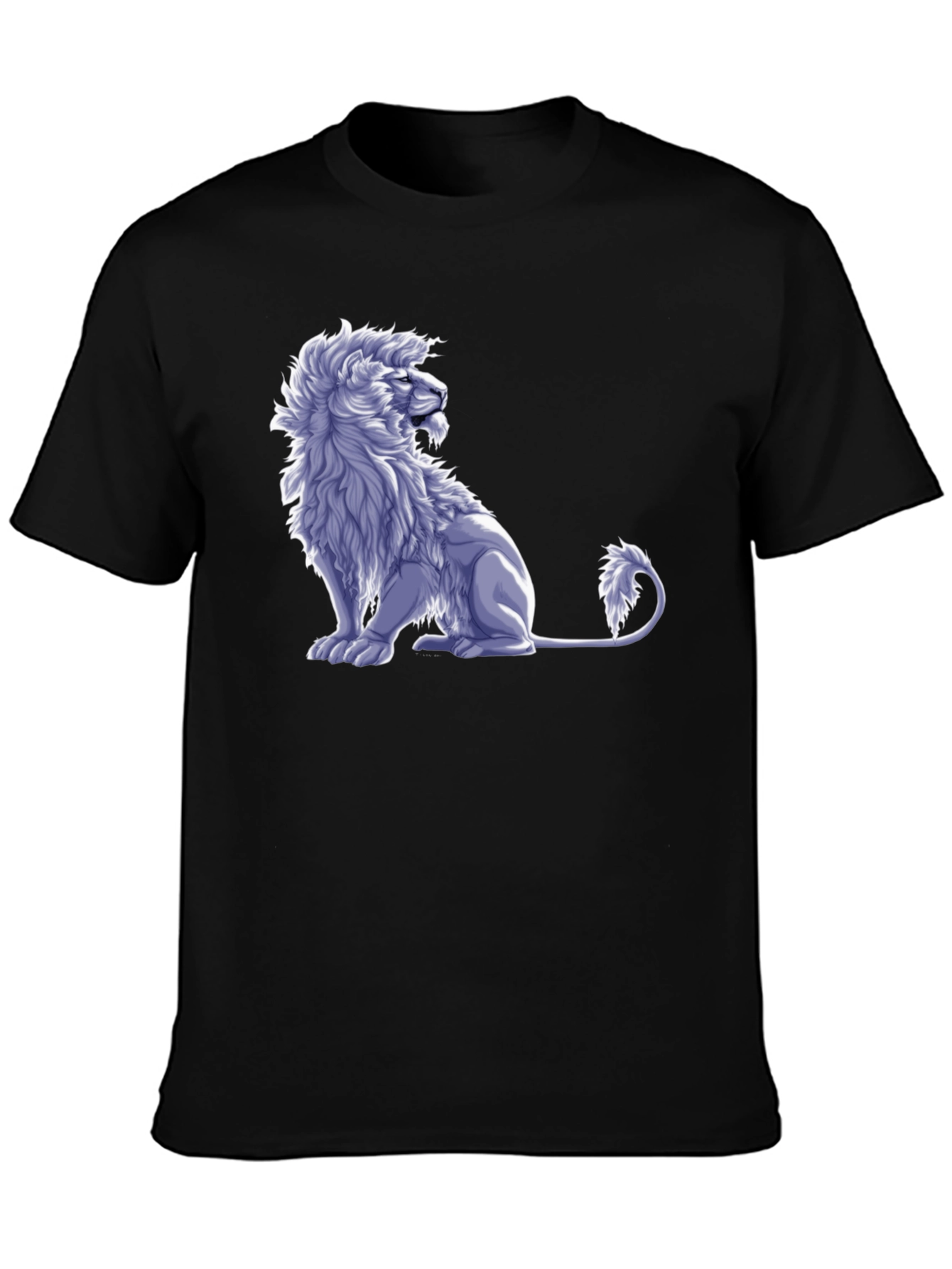 Black Lion Graphic Tee - Black Cotton Blend view 3