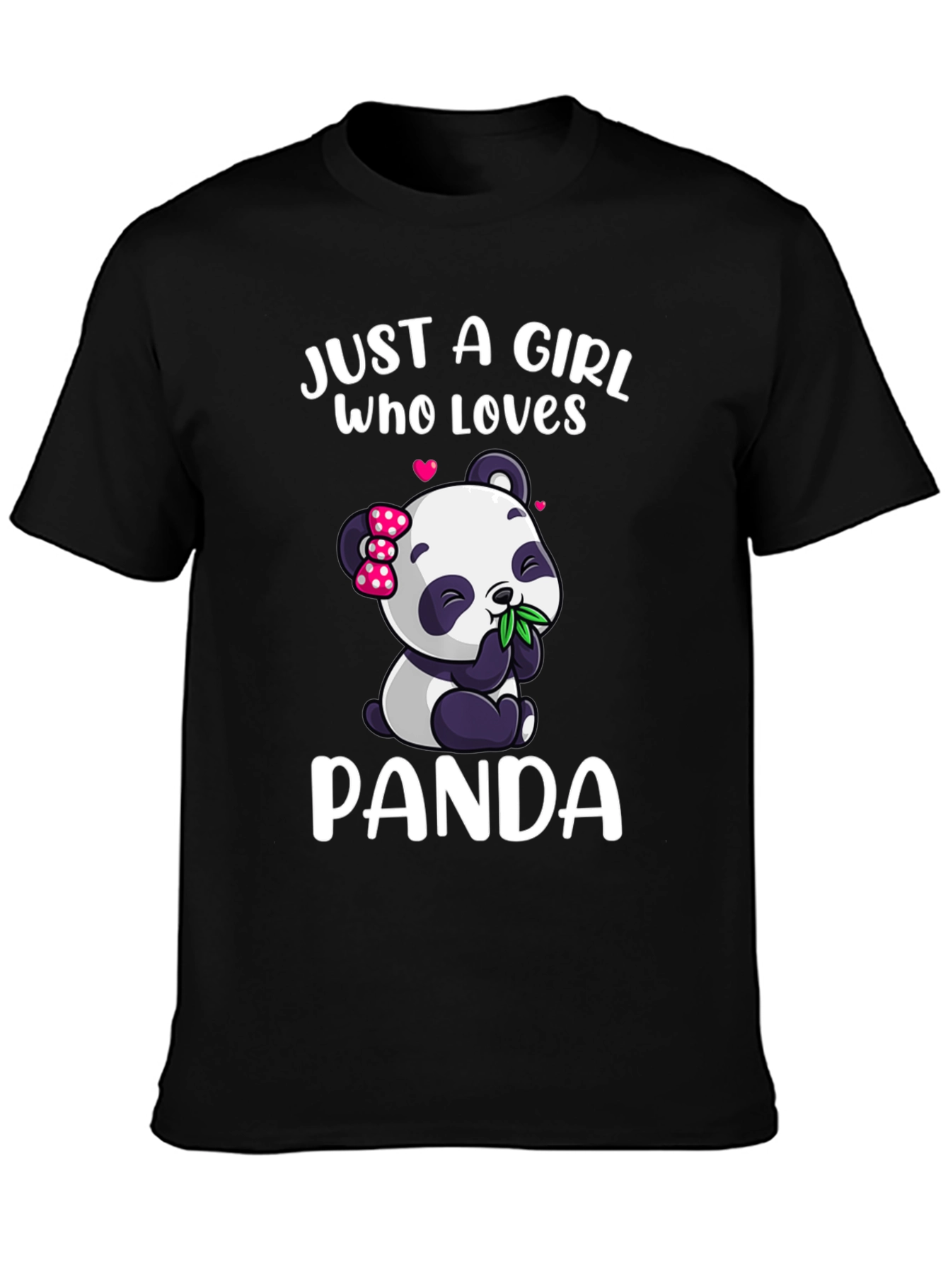 Black Girl's Panda Lover T-Shirt view 3