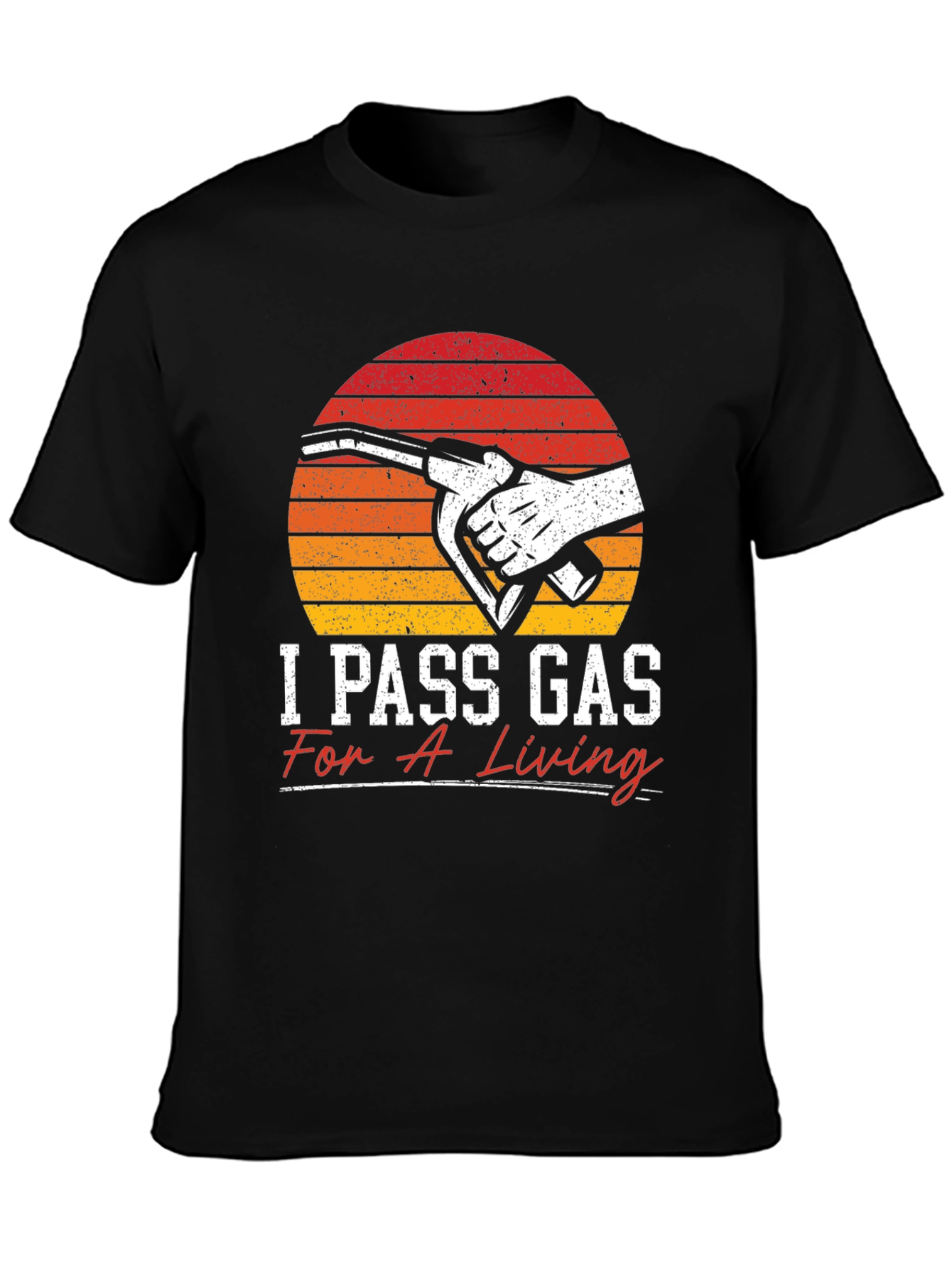 Black I Pass Gas For a Living T-Shirt view 3