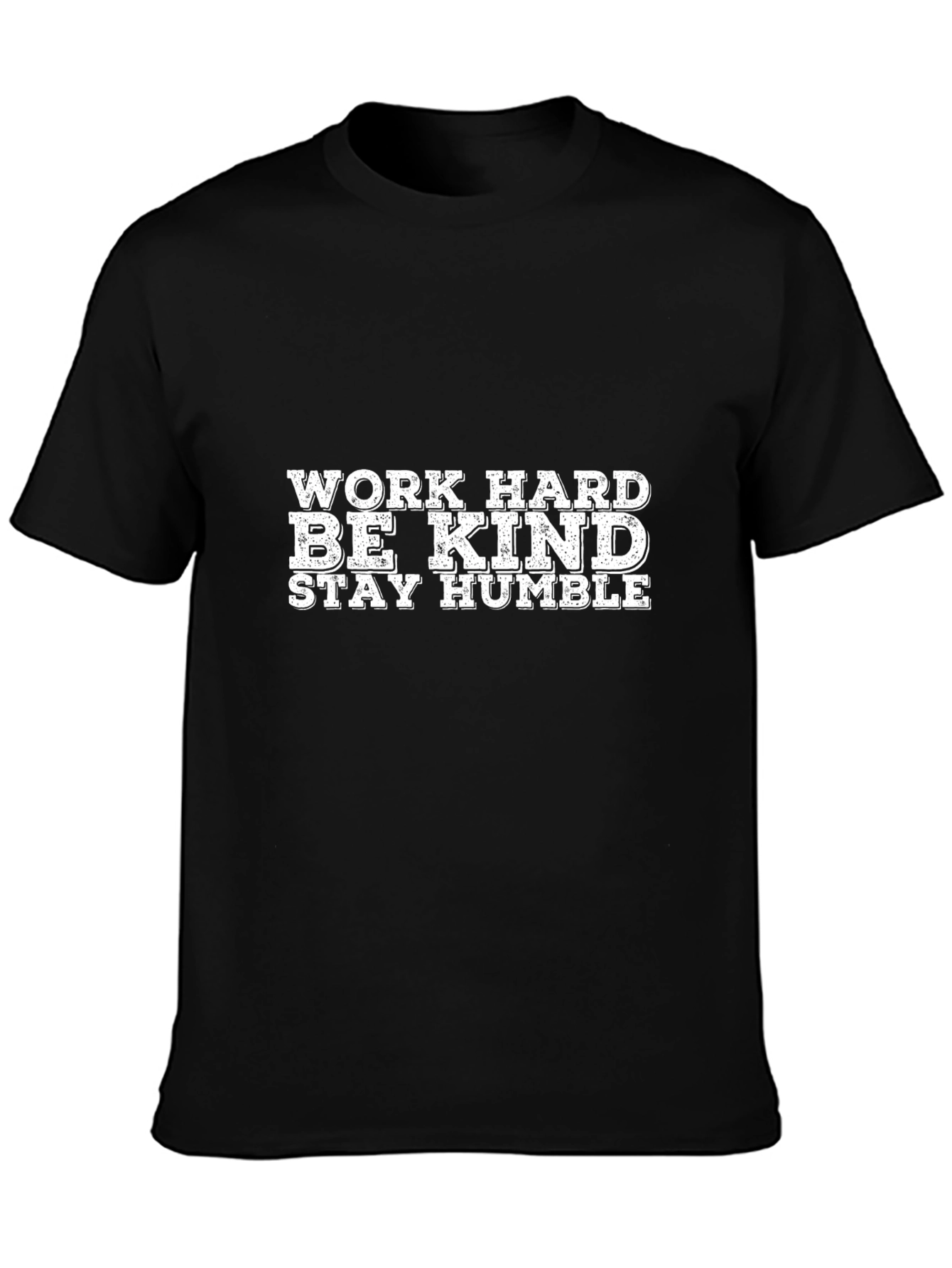 Black Work Hard Be Kind T-Shirt view 3