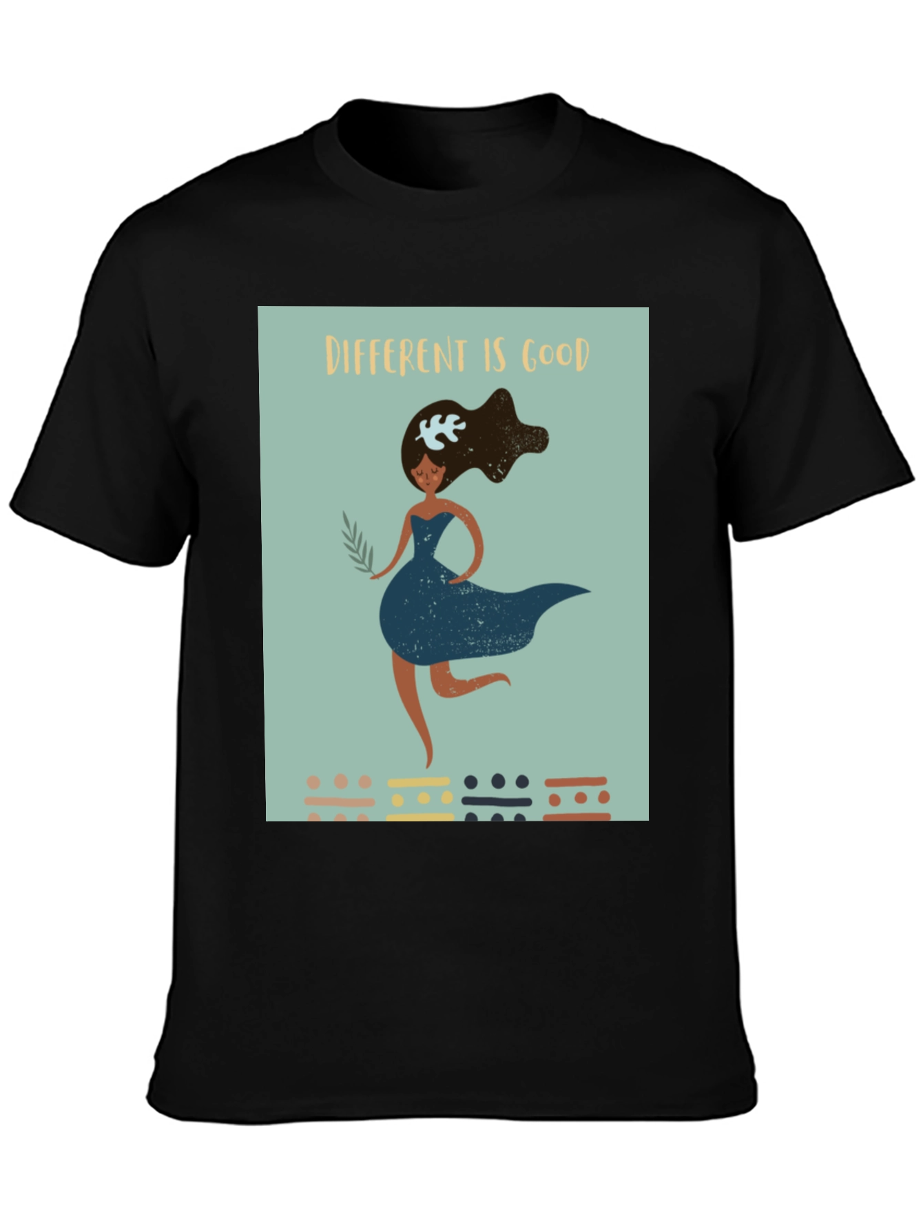 Black Different is Good Graphic Tee view 3