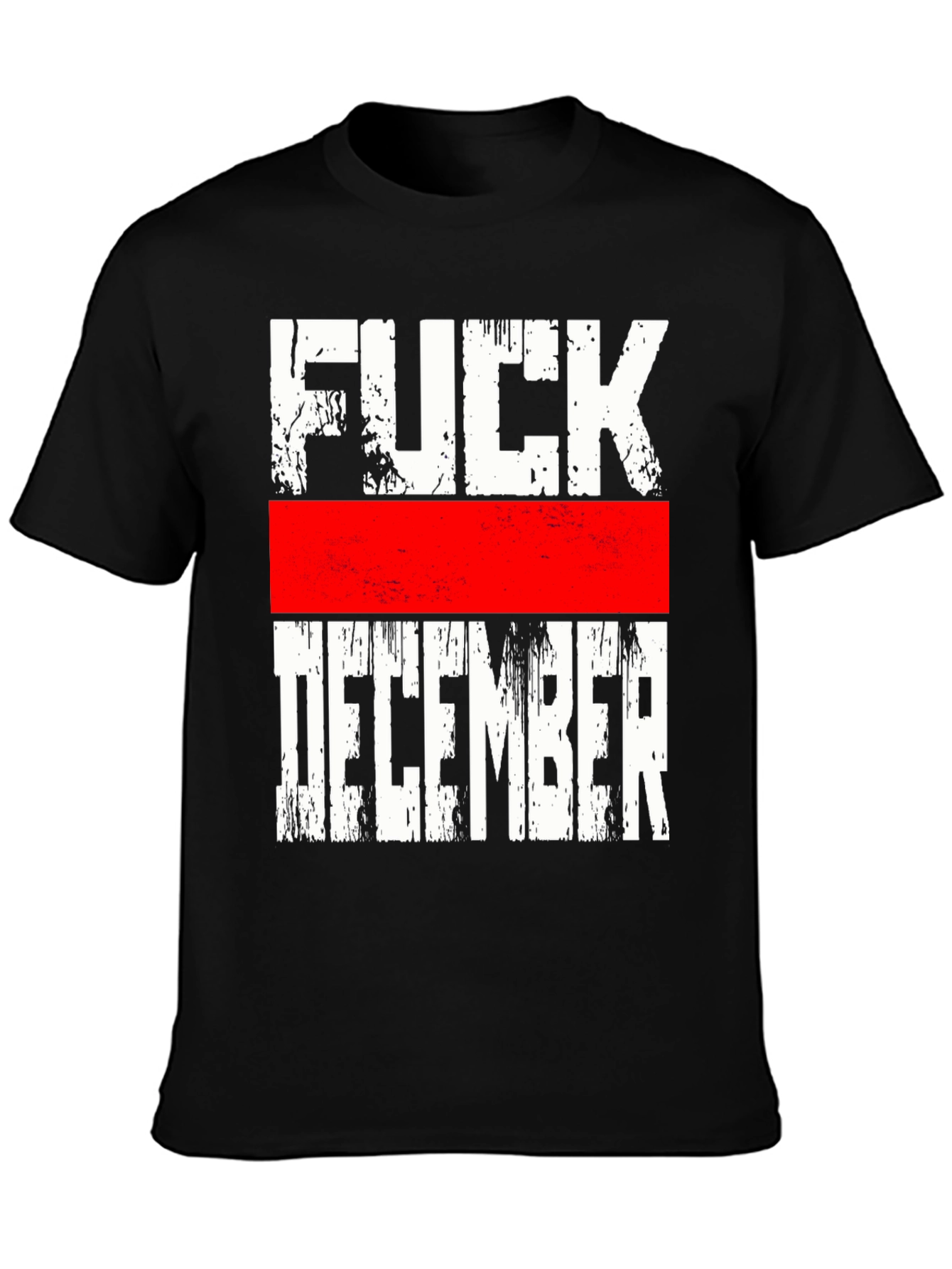 Black F*** December Graphic Tee - Bold Statement T-Shirt view 3