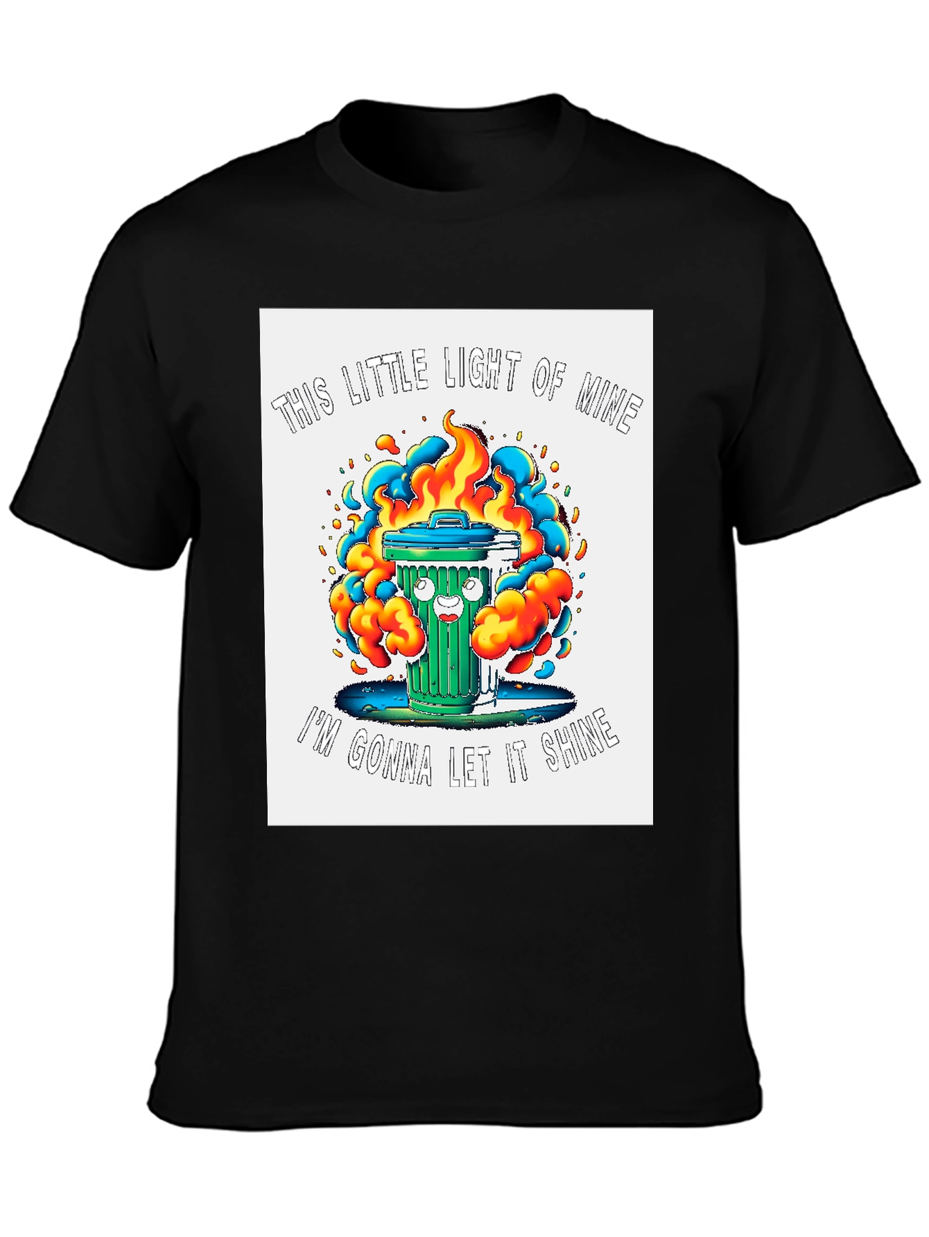 Black Funny 'This Little Light of Mine' Graphic Tee view 3