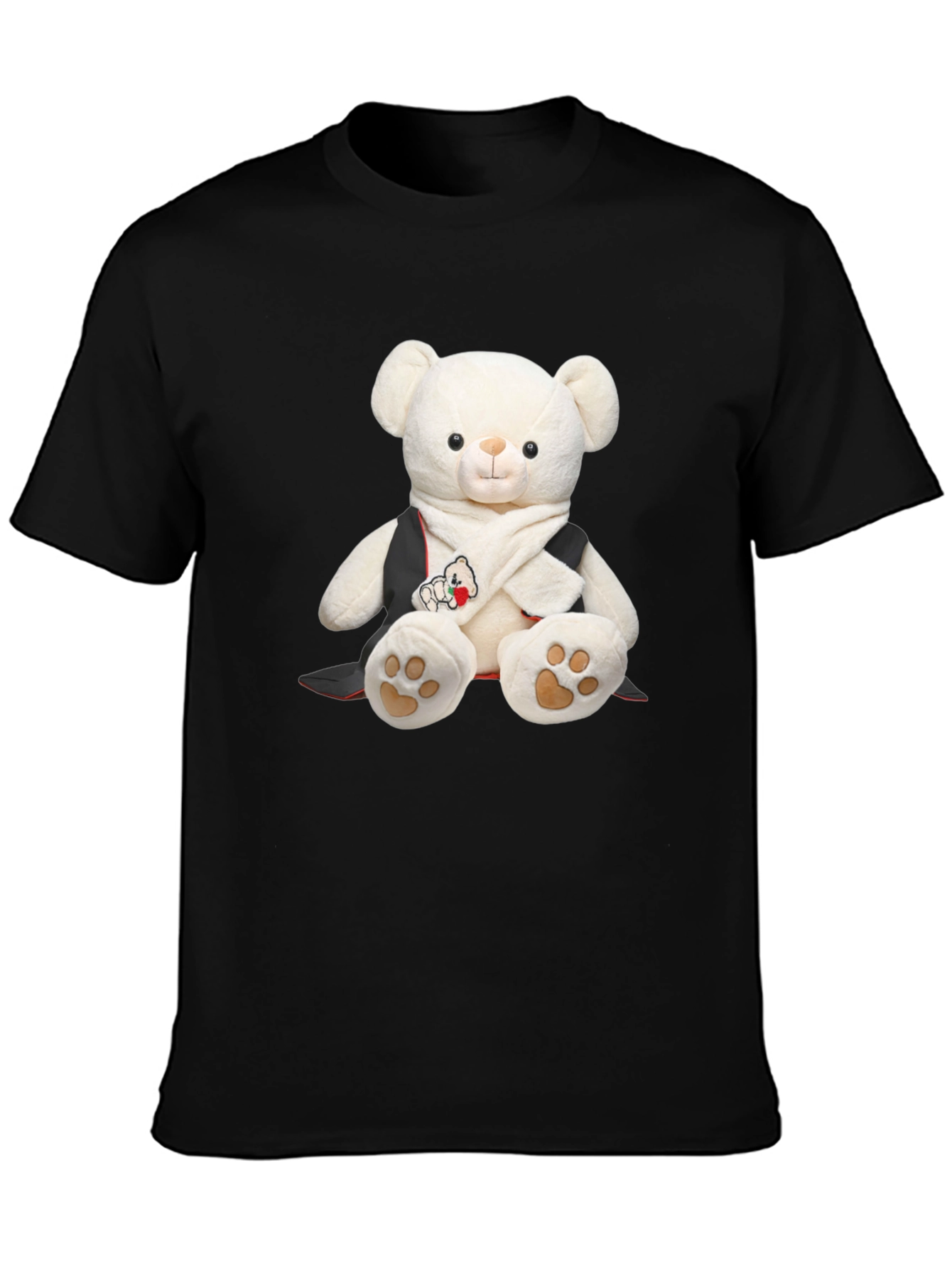 Black Teddy Bear T-Shirt - Soft Toy Graphic Tee view 3