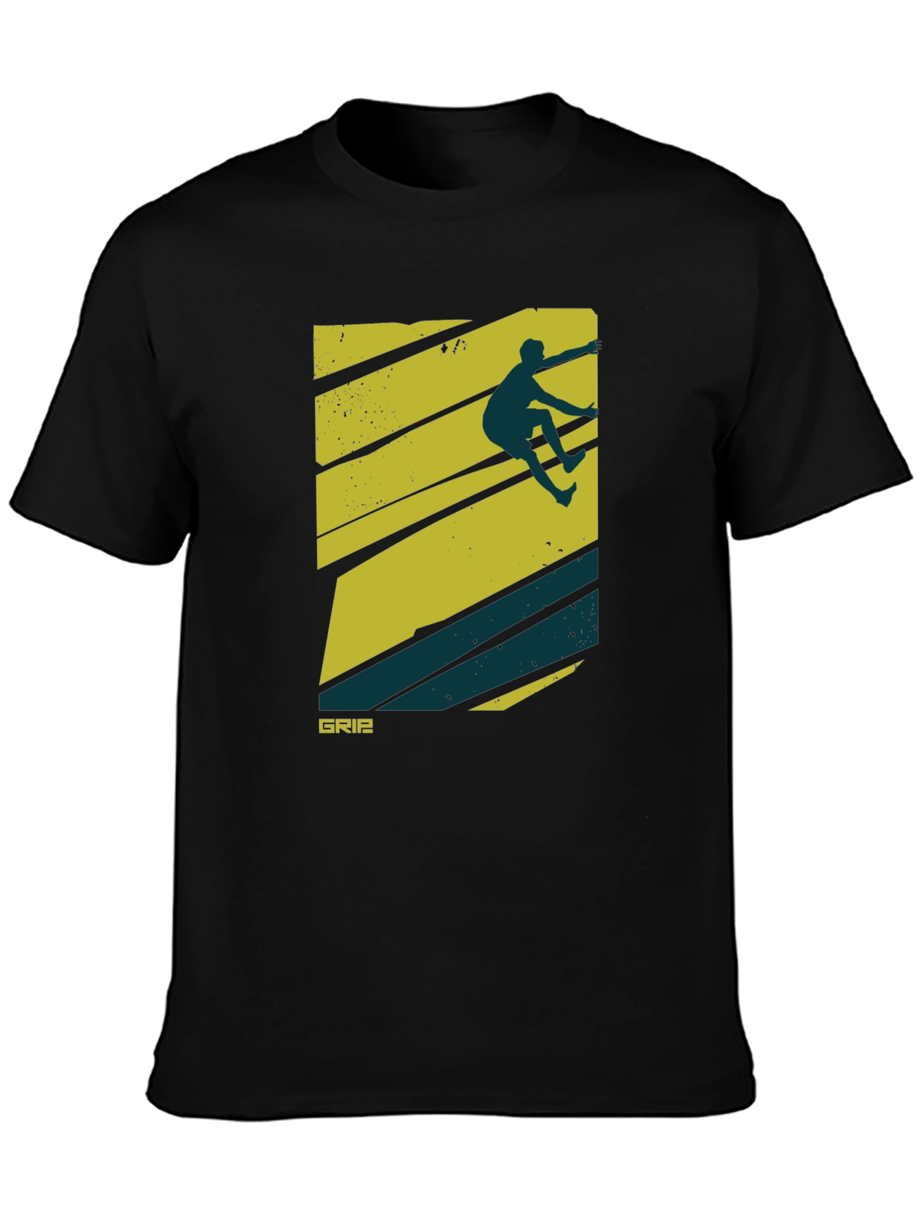 Black Climbing Graphic Tee - Grip Strength Shirt view 3