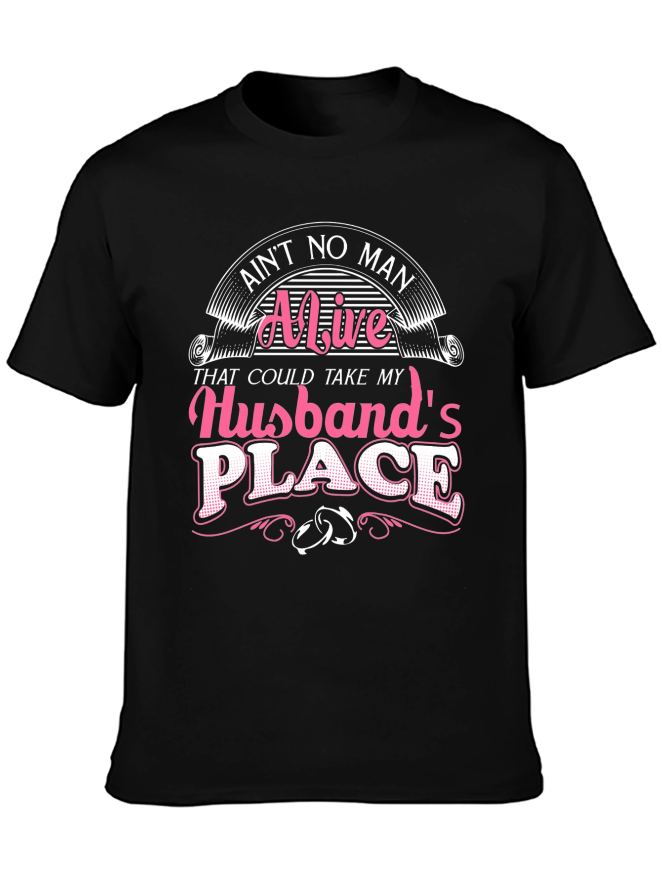 Black Ain't No Man Husband T-Shirt view 3