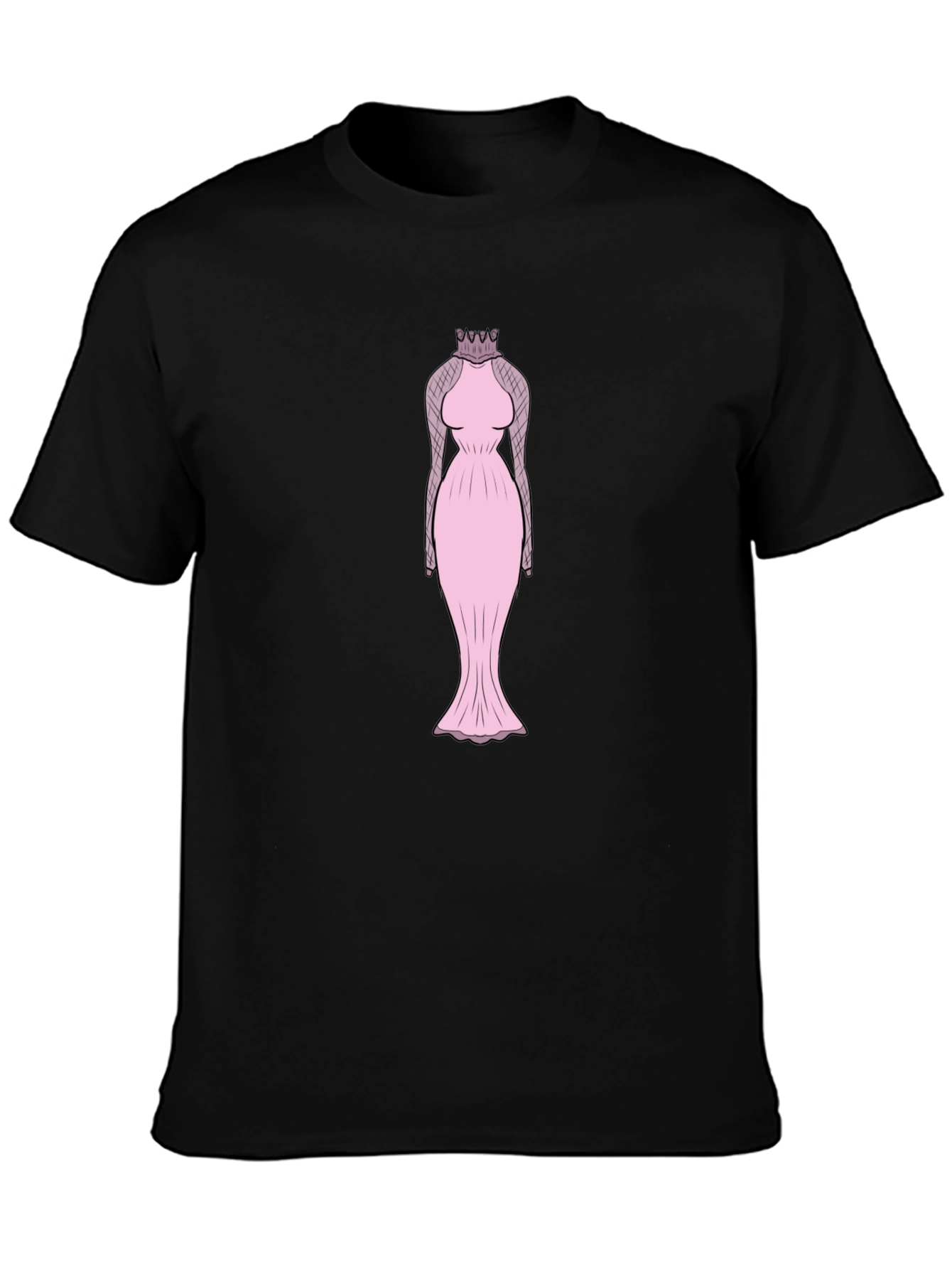 Black Elegant Dress T-Shirt view 3