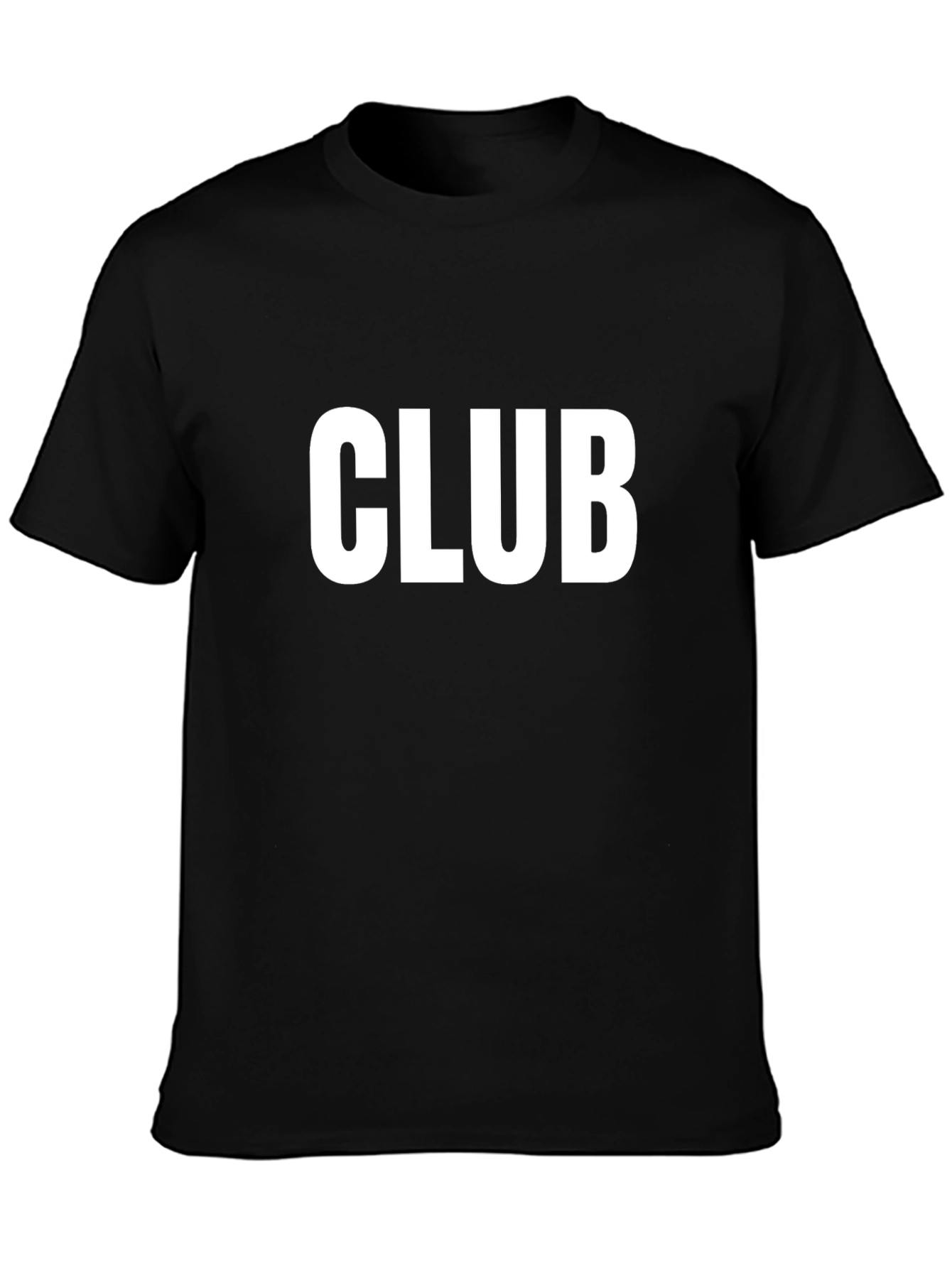 Black CLUB Graphic Tee - Mens Black Cotton T-Shirt view 3