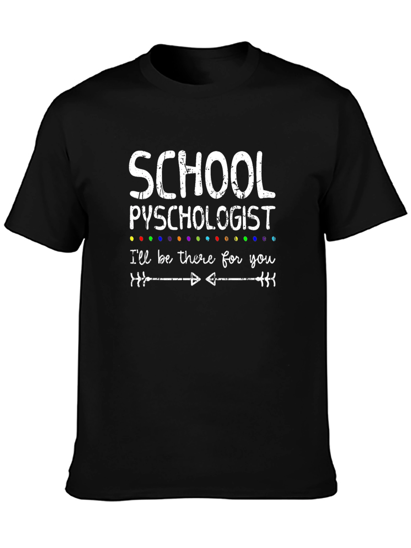 Black School Psychologist T-Shirt - Counselor Support Tee view 3