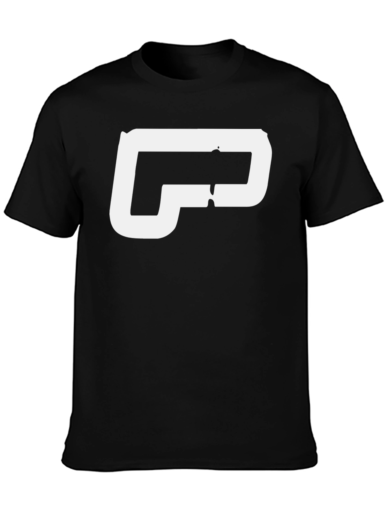 Black Bold Logo T-Shirt - Modern Graphic Tee view 3