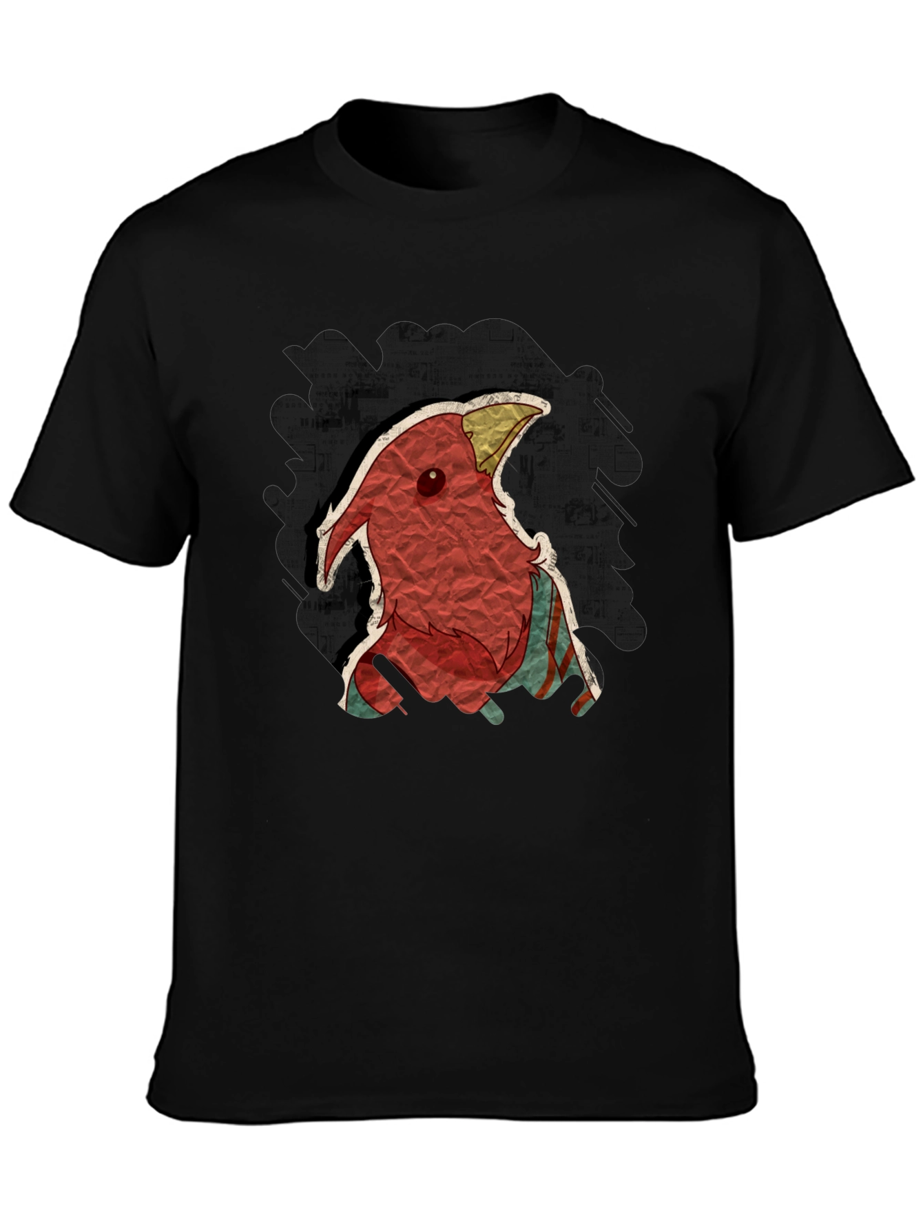 Black Unique Cardinal Graphic T-Shirt - Soft Black Tee view 3