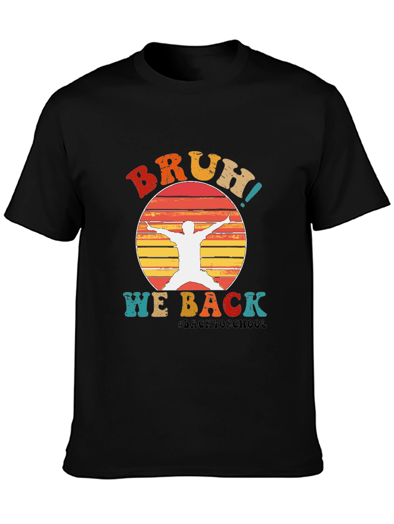 Black Bruh! We Back T-Shirt Retro Style view 3