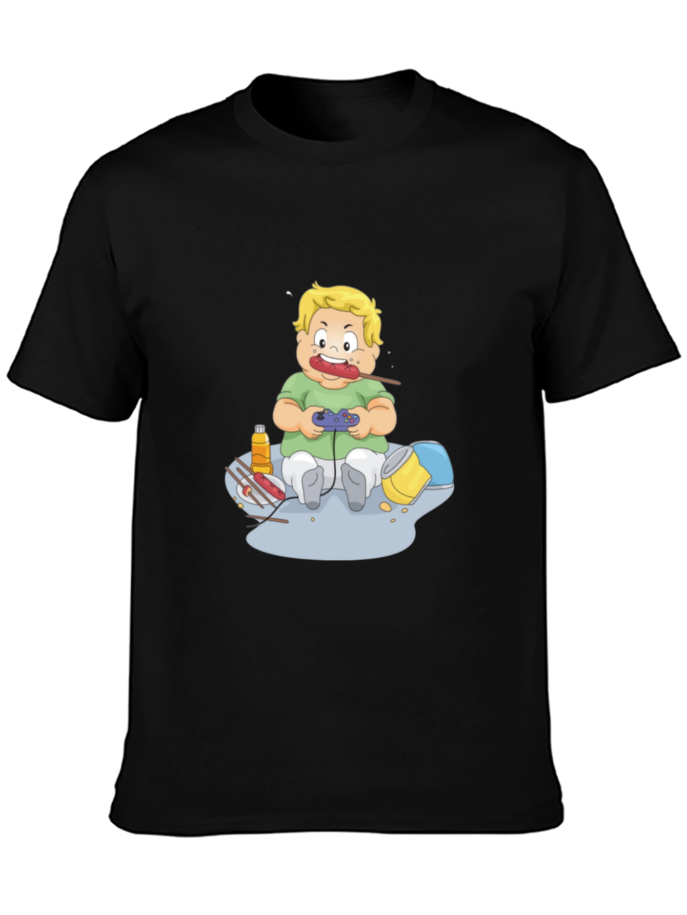 Black Gamer Baby Black T-Shirt view 3