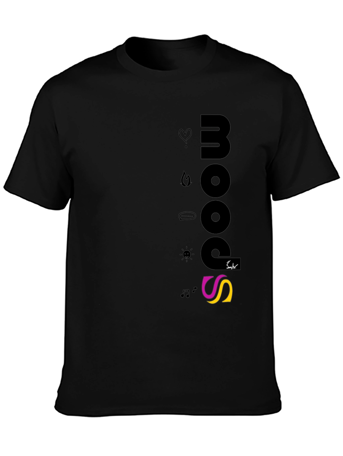 Black Mood Music Graphic Tee - Black view 3