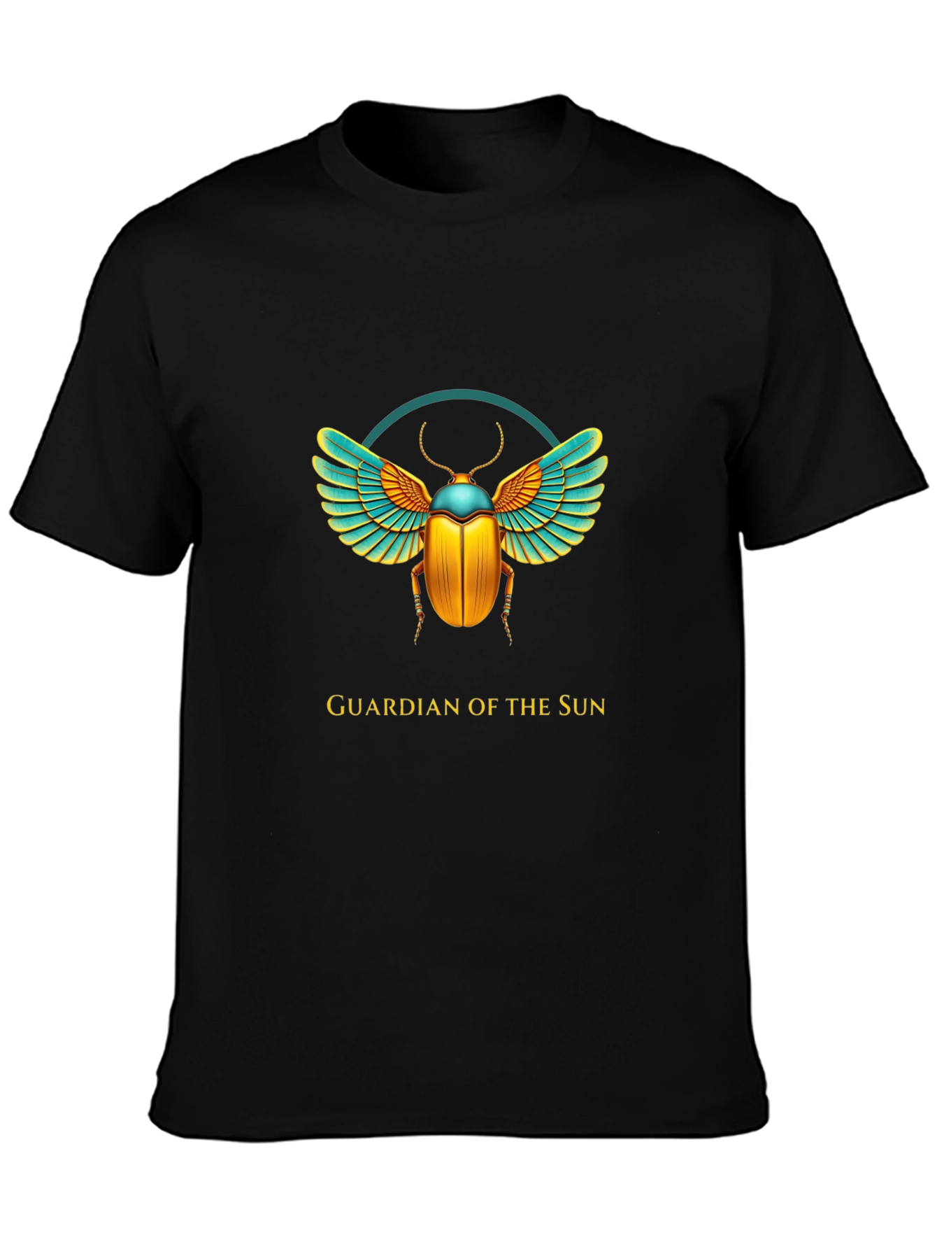 Black Guardian of the Sun Graphic Tee - Black view 3