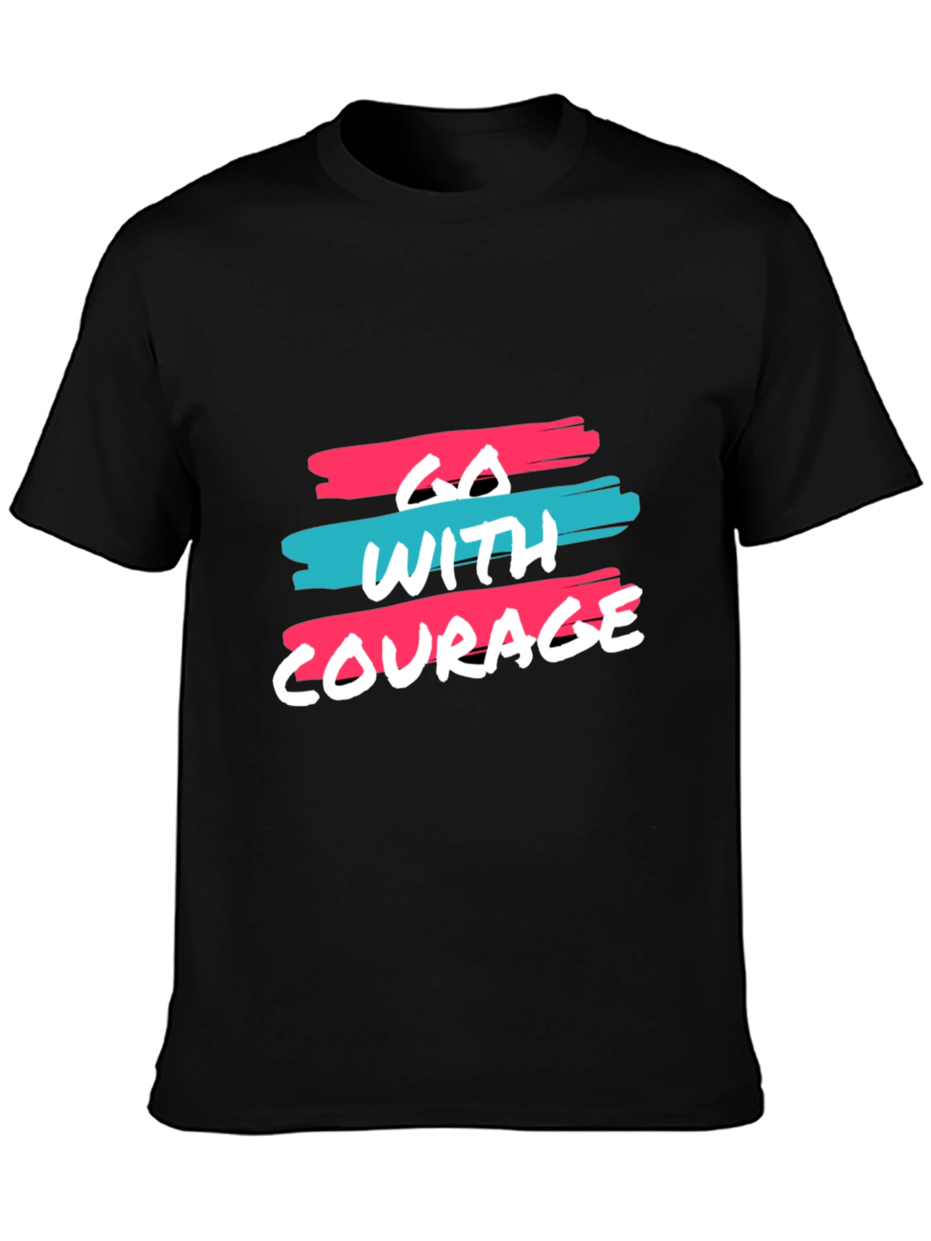 Black Go With Courage Black Graphic Tee view 3