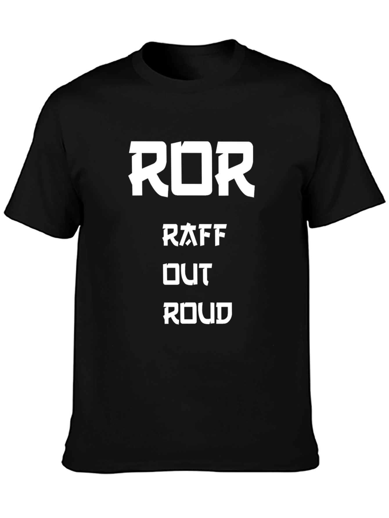 Black ROR Raff Out Roud Graphic T-Shirt view 3