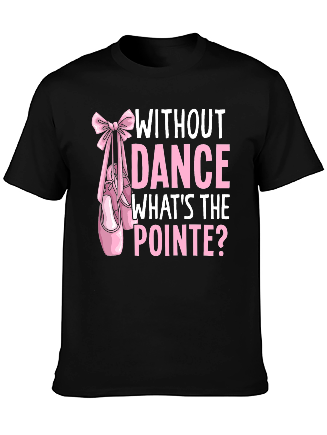 Black Dance Pointe Graphic Tee - Ballet Lover Shirt view 3