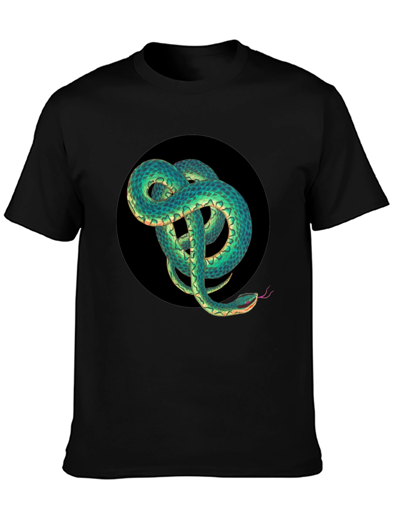 Black Snake Graphic Black T-Shirt view 3