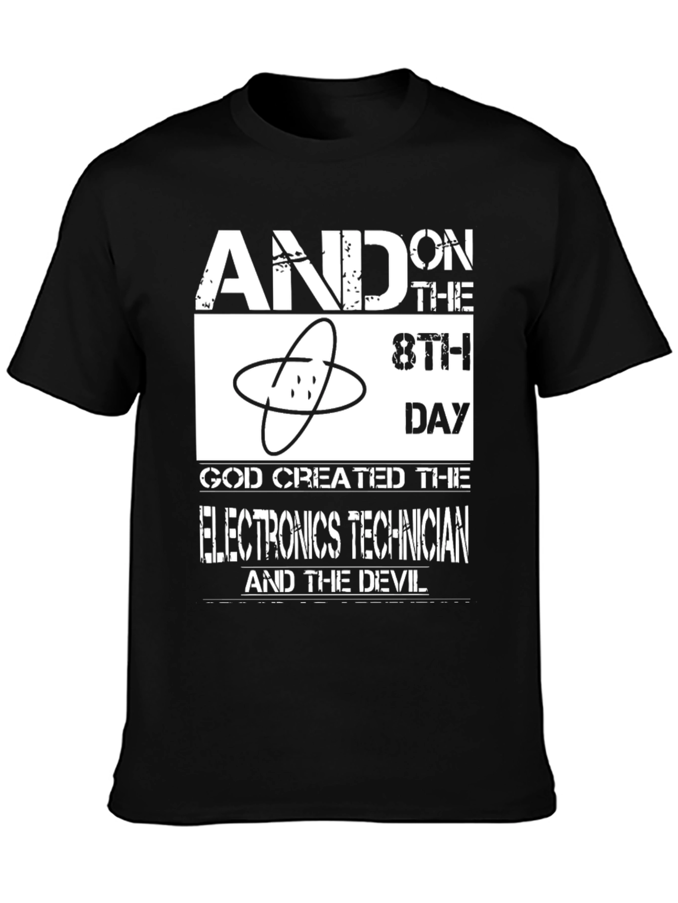 Black Electronics Technician Graphic Tee - 8th Day Creation view 3
