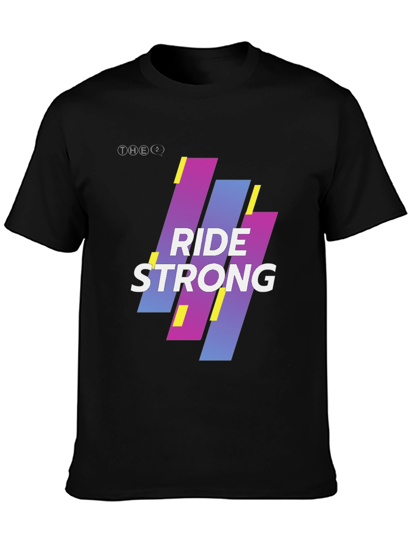 Black Ride Strong Graphic Tee - Black Cotton Blend view 3