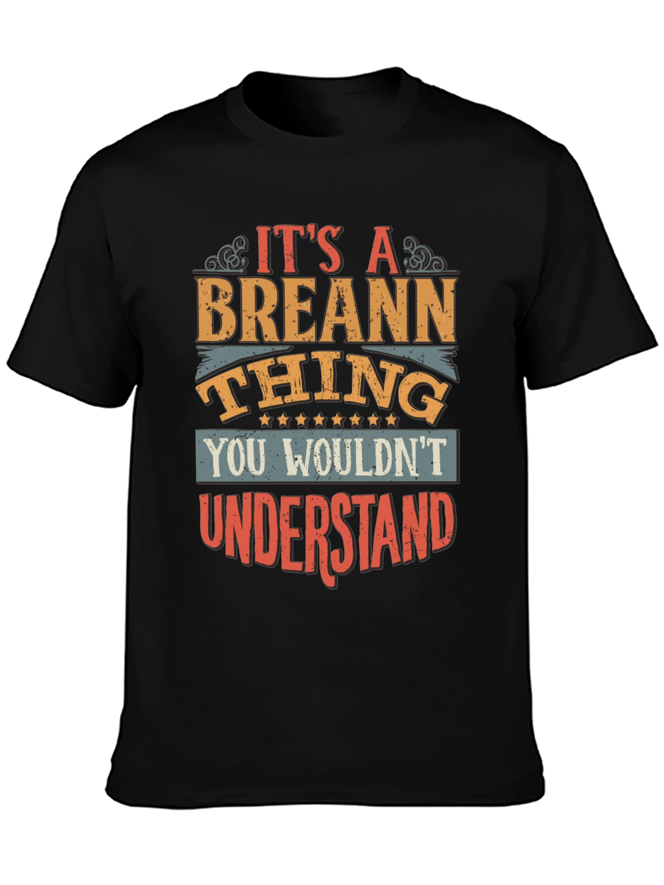 Black Breann Thing T-Shirt - Funny Personalized Name Tee view 3