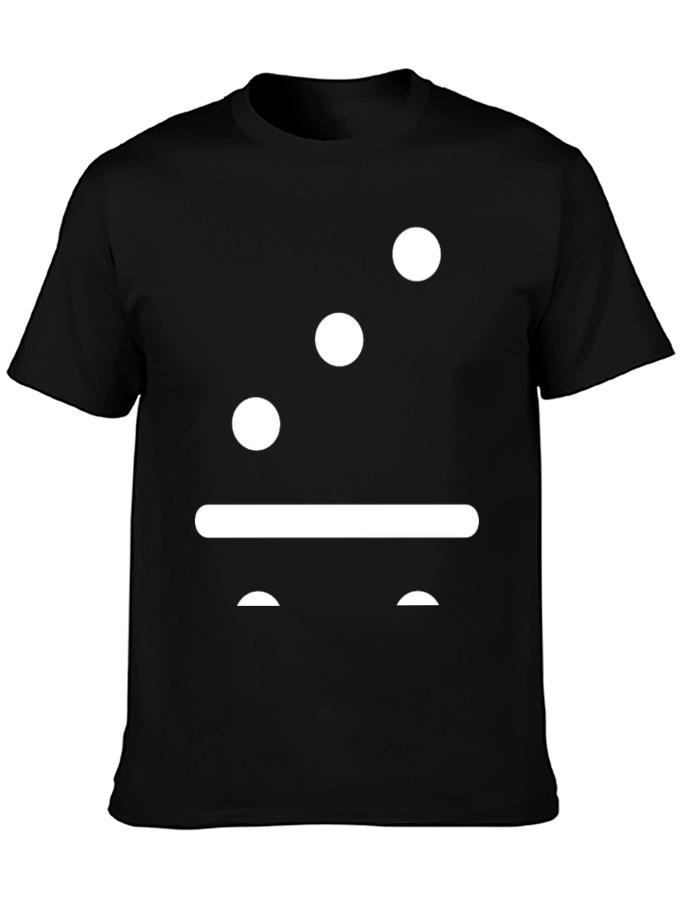 Black Abstract Face Graphic Tee view 3