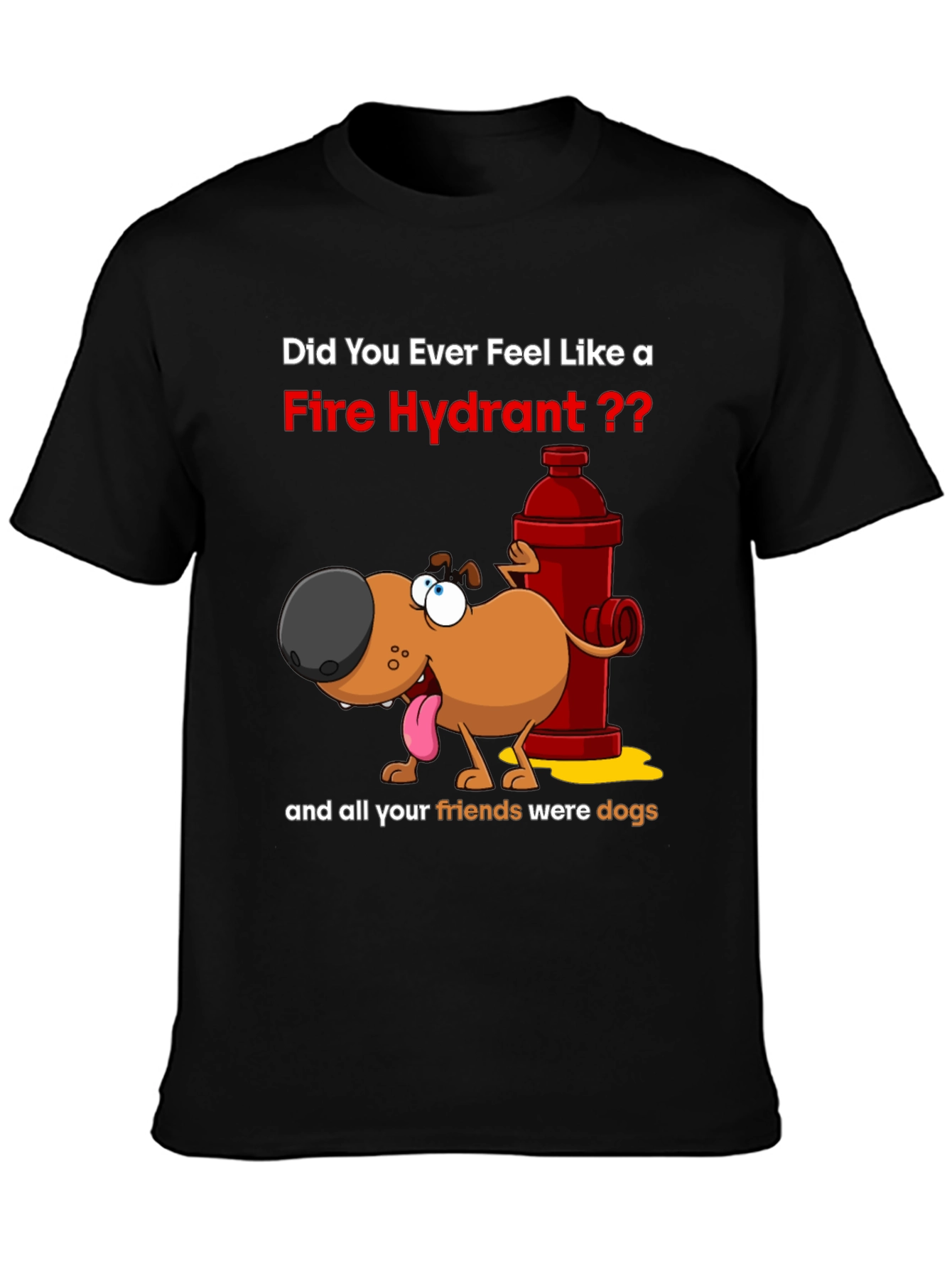 Black Dog & Fire Hydrant Graphic T-Shirt view 3