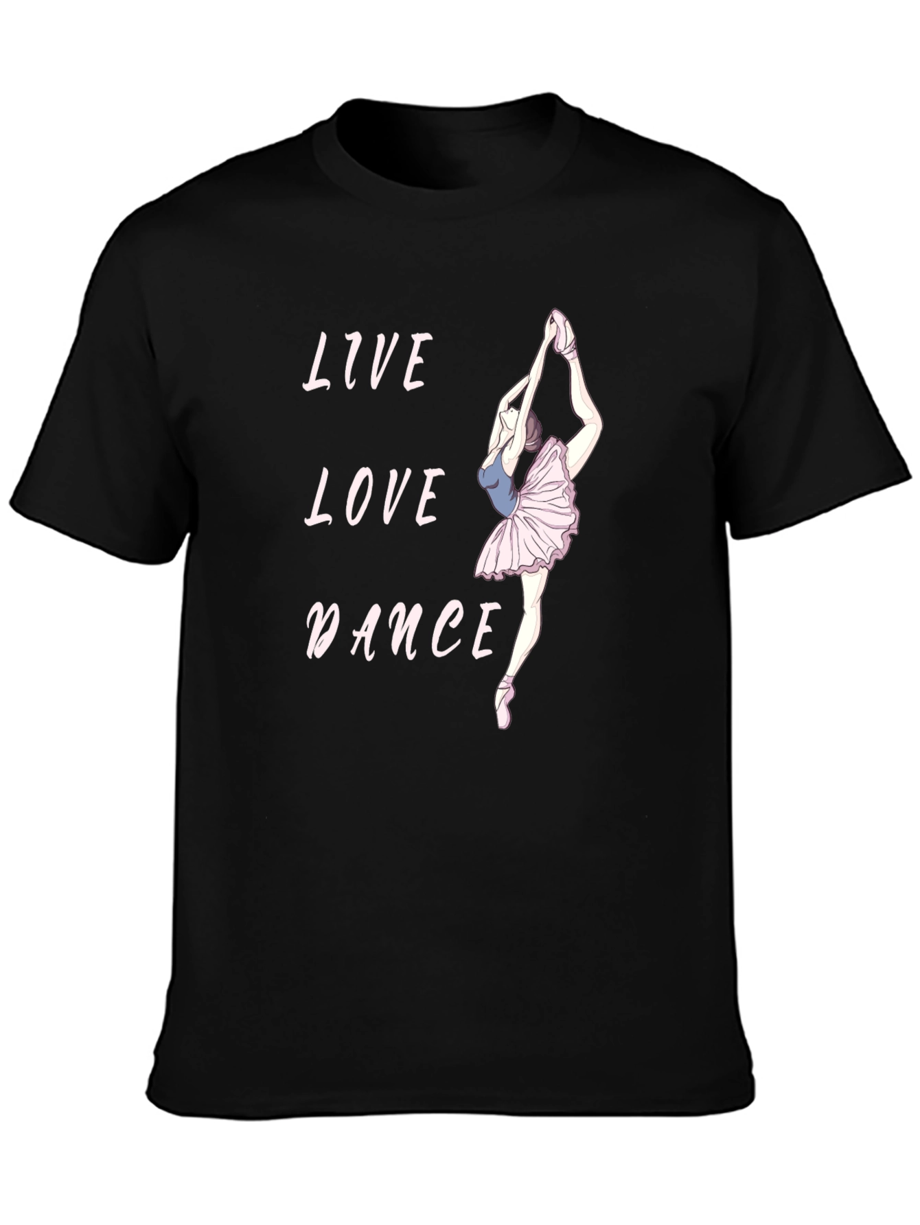 Black Live Love Dance Black Graphic Tee view 3