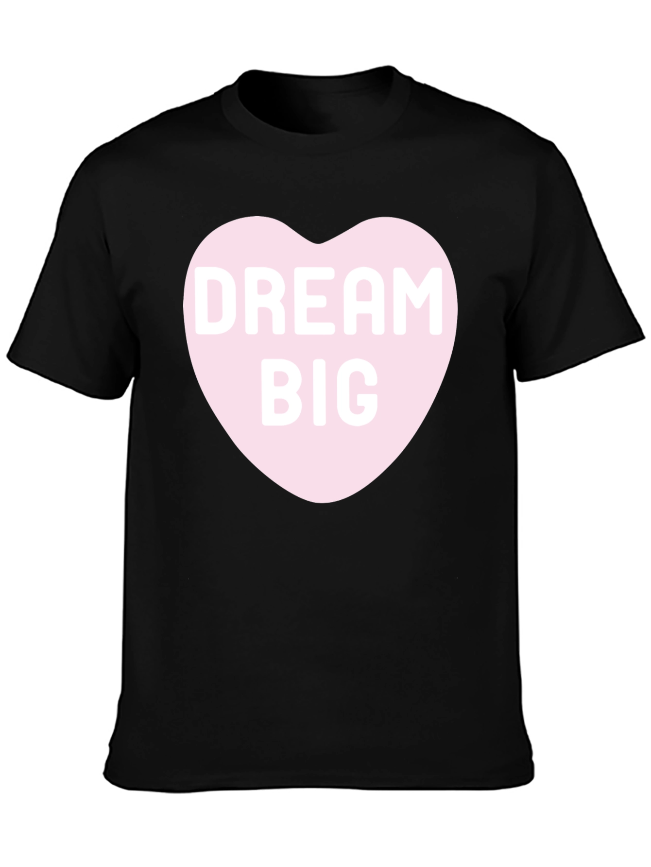 Black Dream Big Heart Graphic Tee - Stylish Comfort Fit Shirt view 3