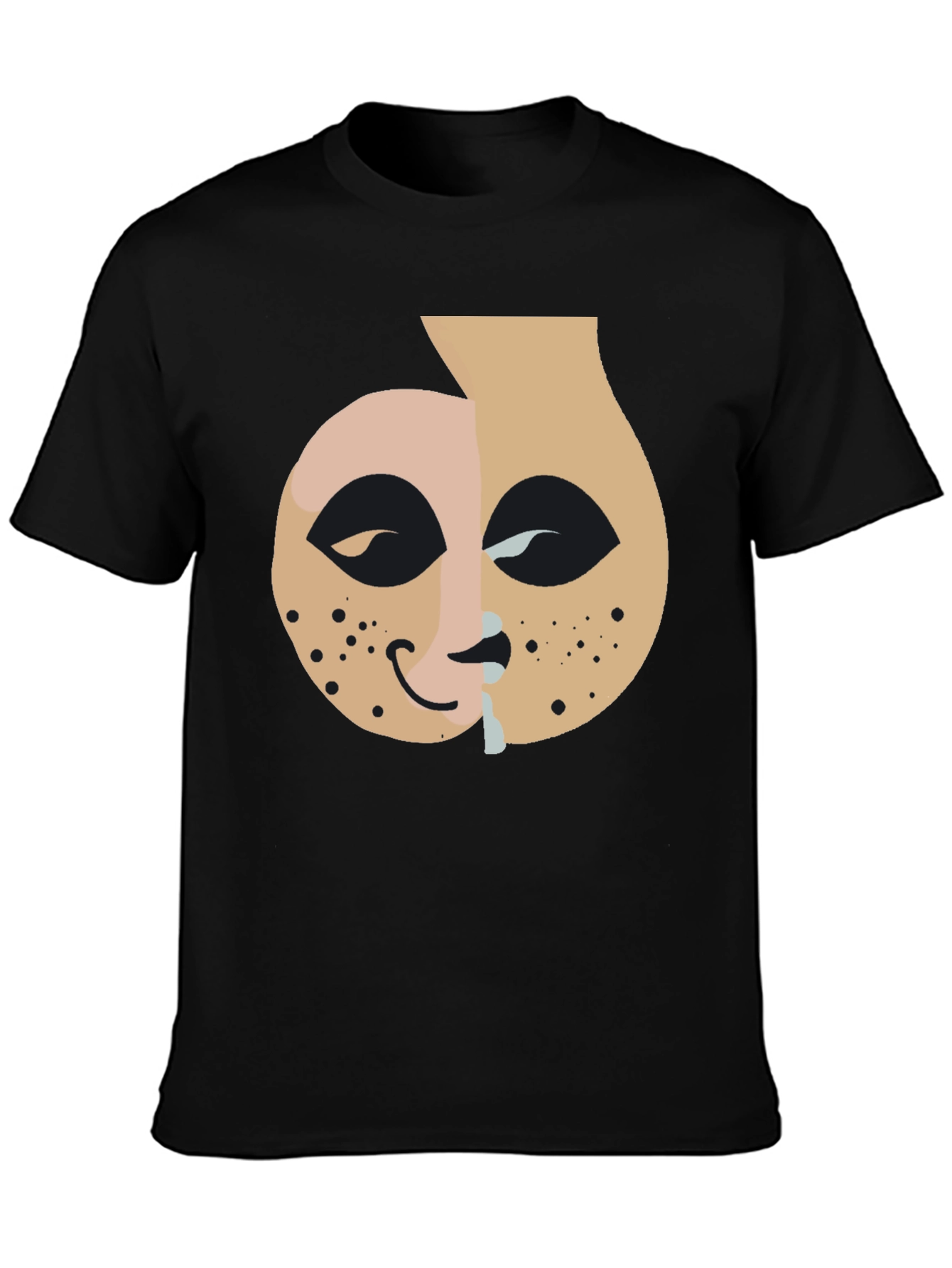 Black Unique Graphic T-Shirt view 3