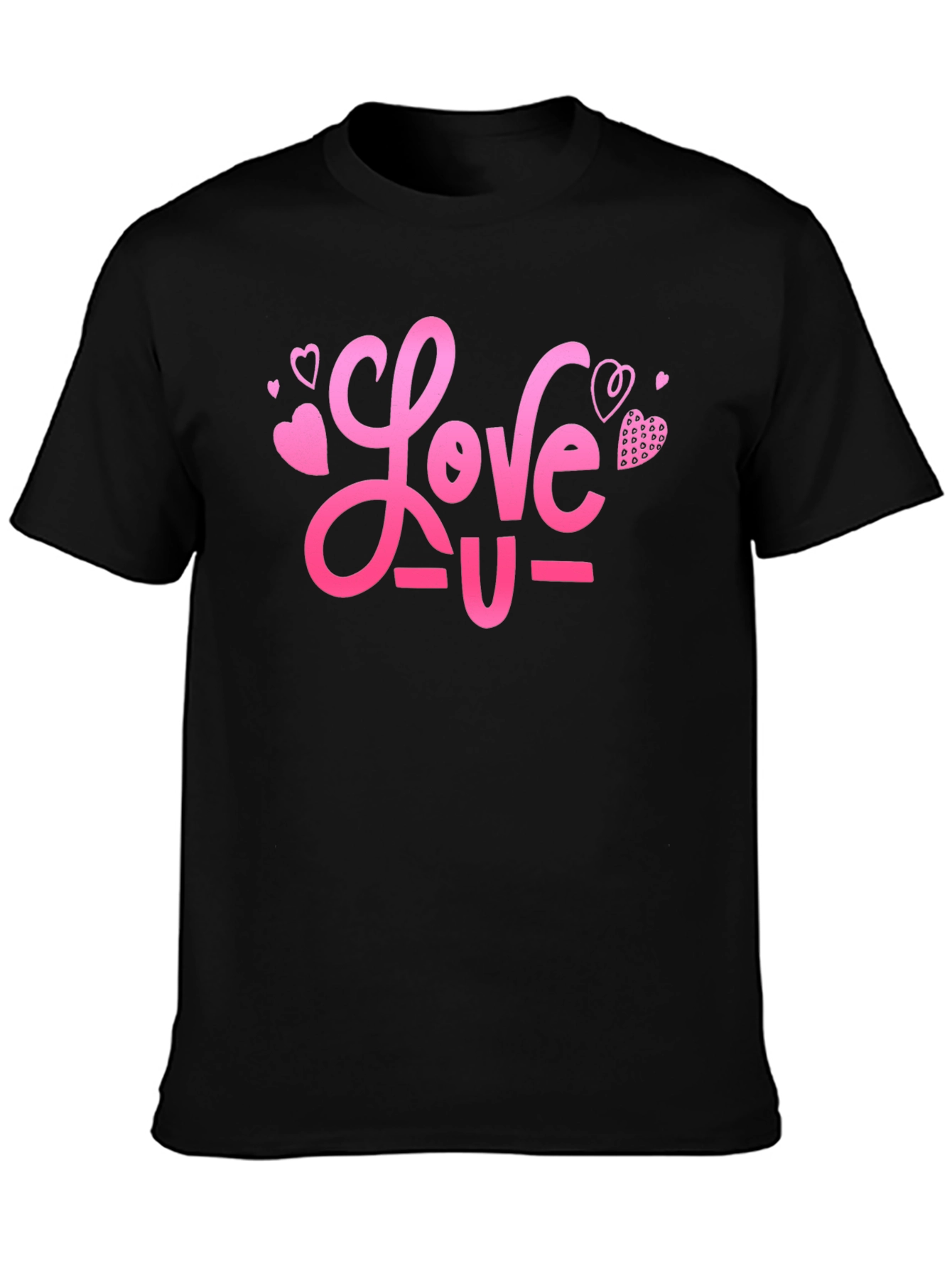 Black Love U Graphic Tee - Valentine's Day Gift view 3