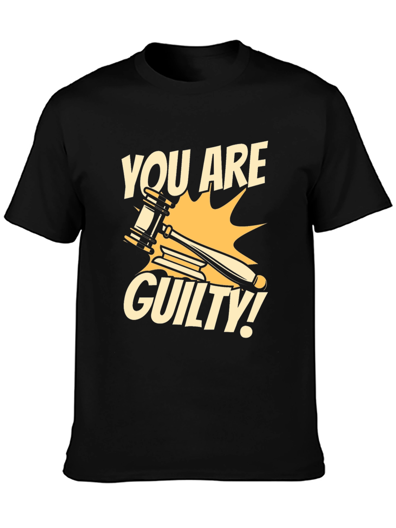 You Are Guilty T-Shirt - Novelty Courtroom Gavel Design - 3