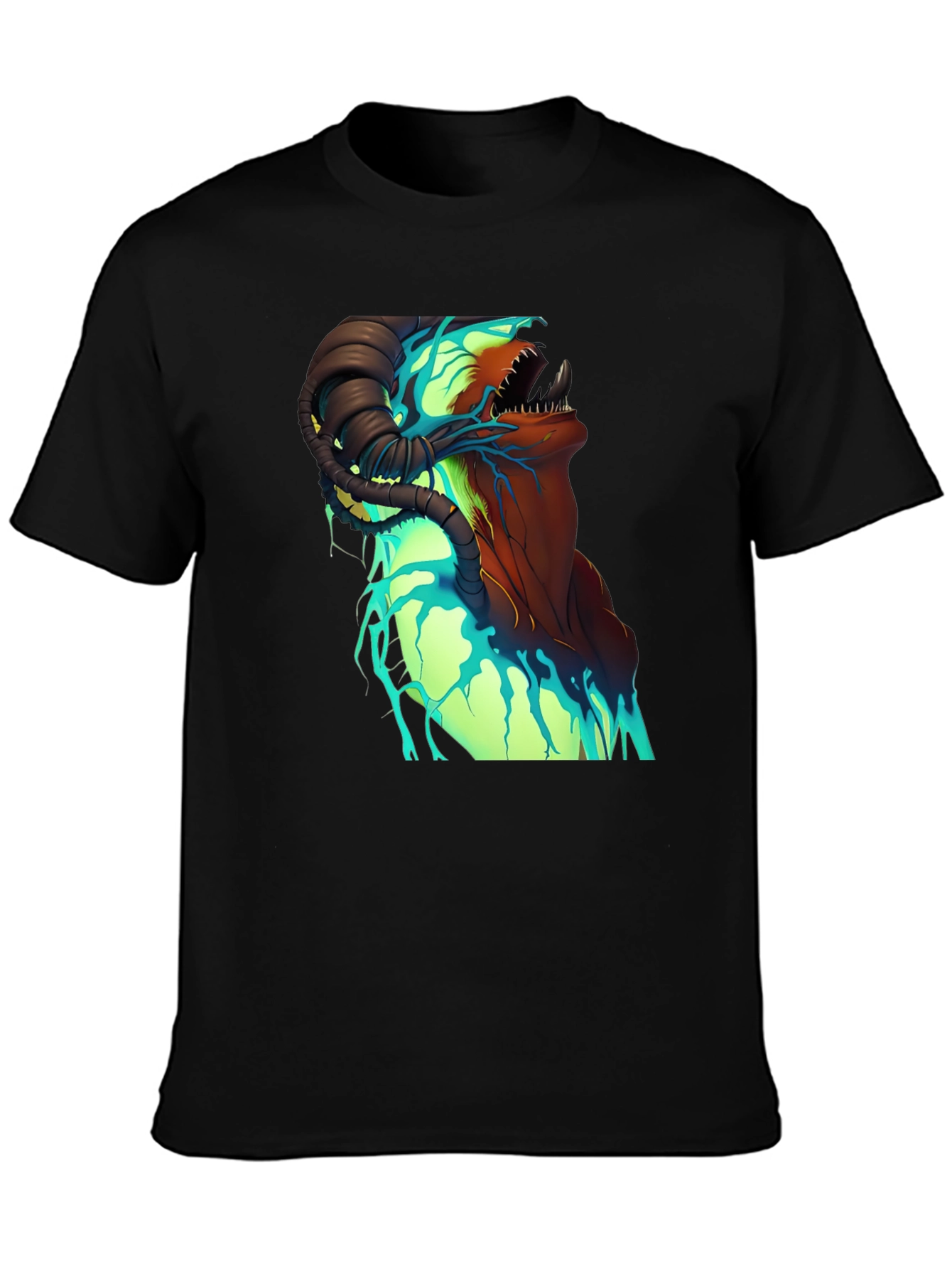 Black Monster Graphic T-Shirt - Unique Design view 3
