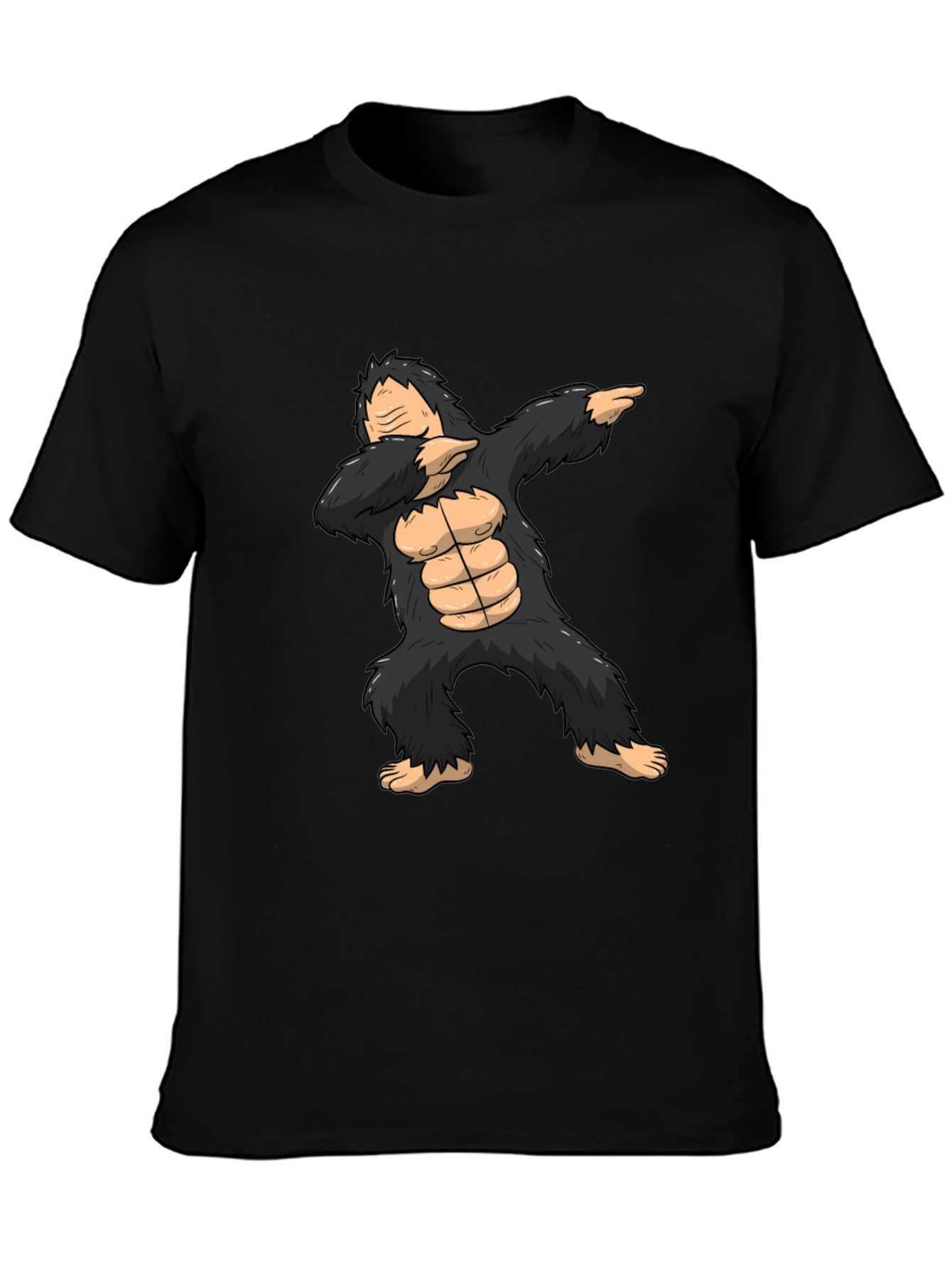 Black Dabbing Gorilla Graphic Tee - Black view 3