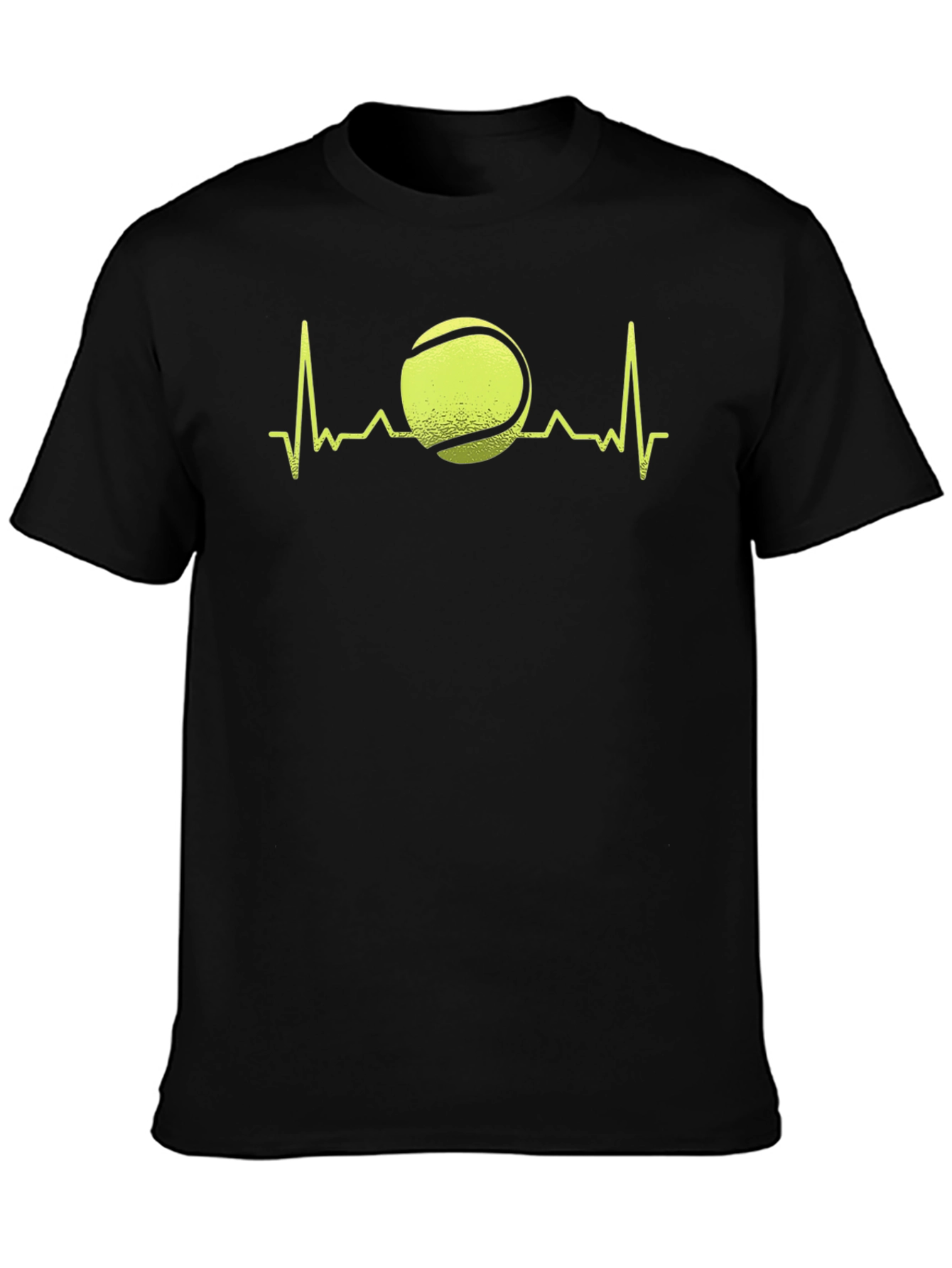 Black Tennis Heartbeat Graphic Tee view 3