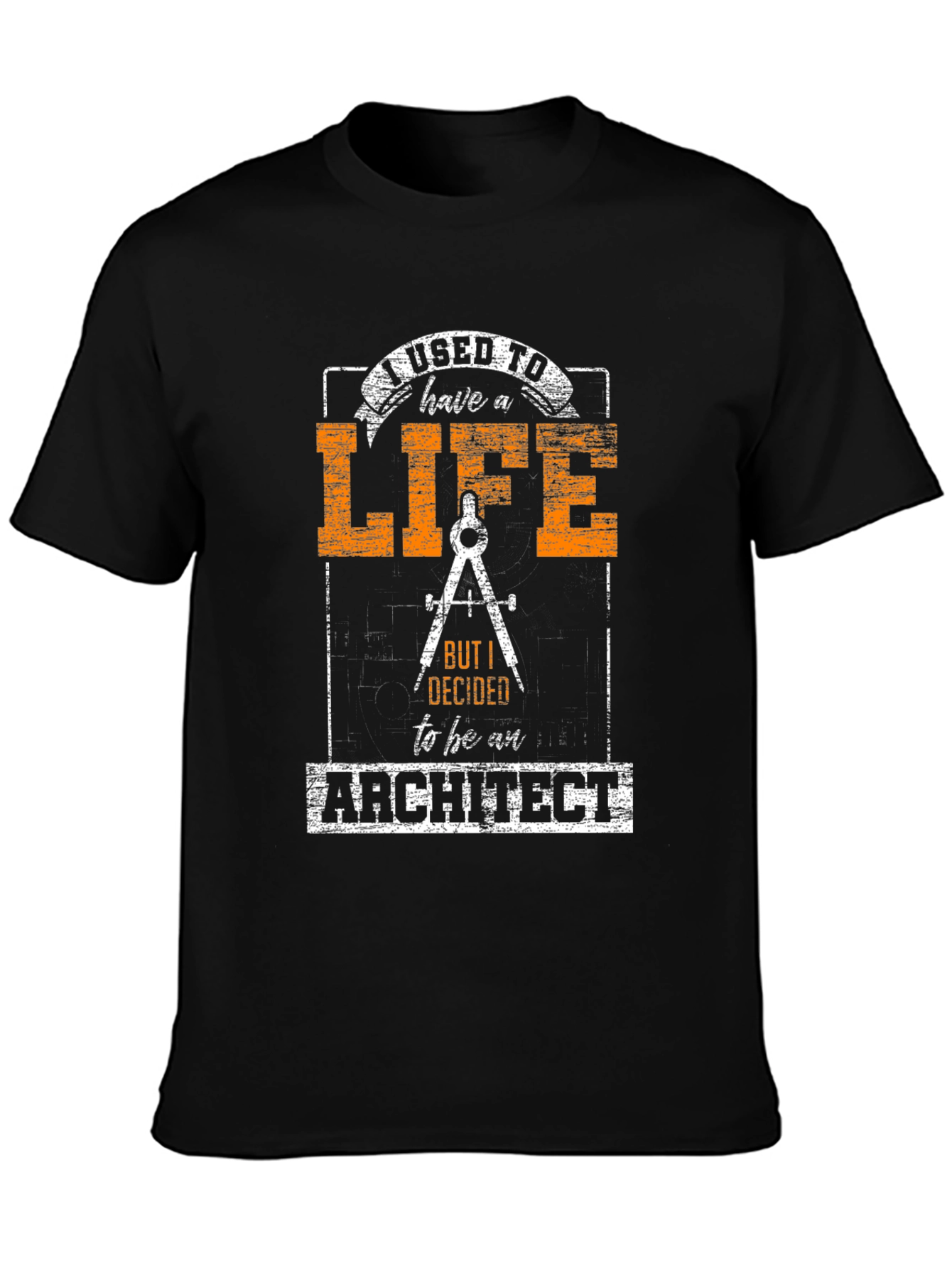 Black Architect T-Shirt: I Used To Have A Life view 3