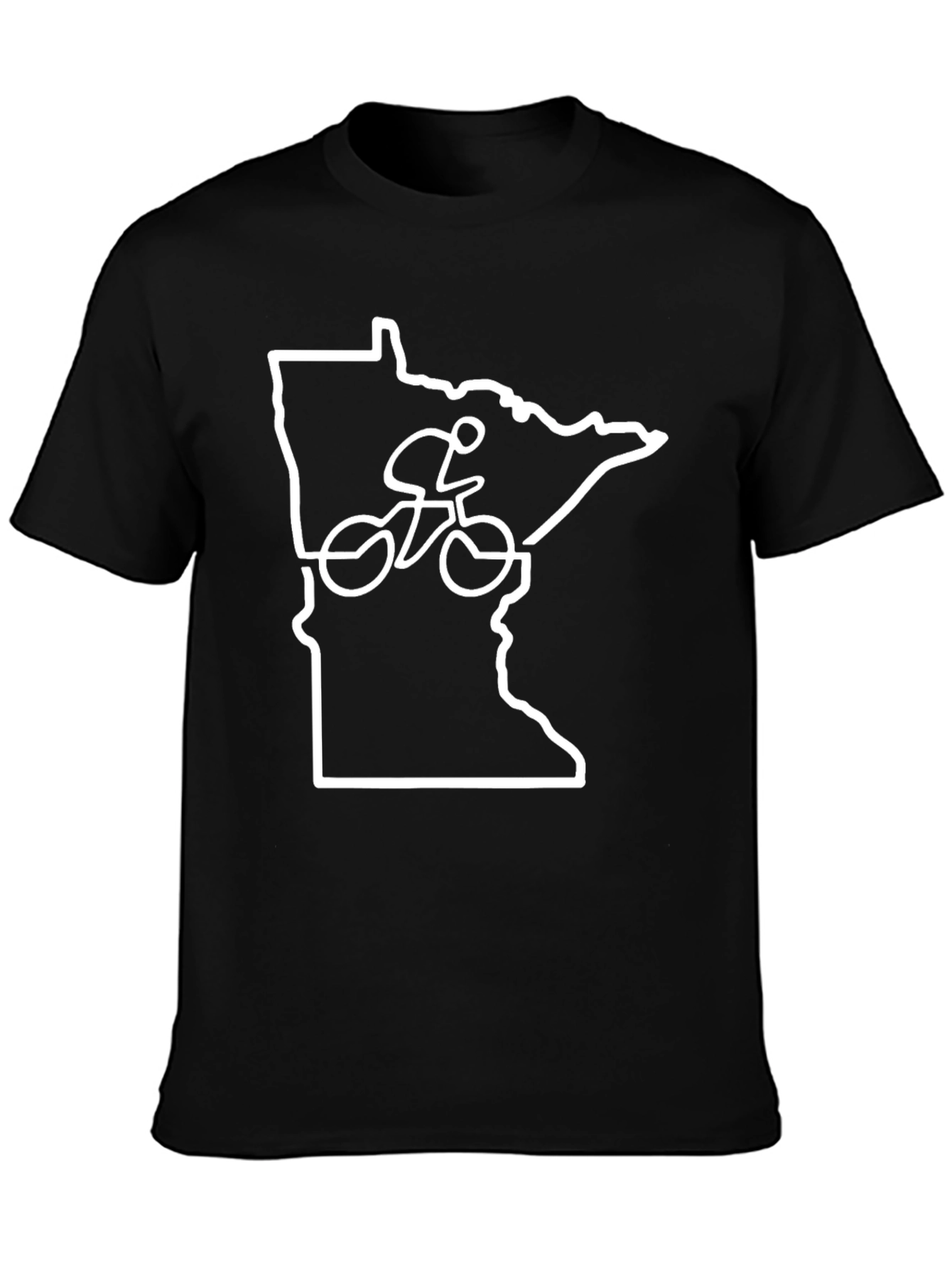 Black Minnesota Biking T-Shirt view 3