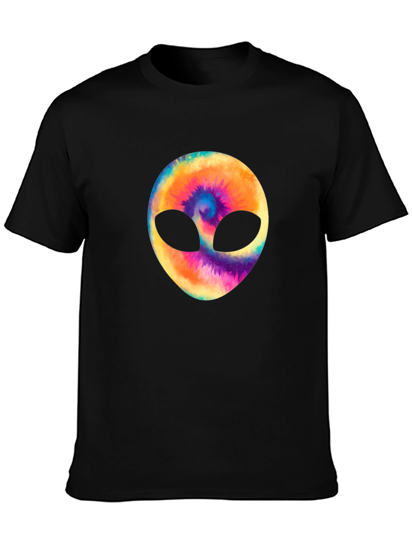 Black Alien Tie-Dye Graphic Tee - Black view 3