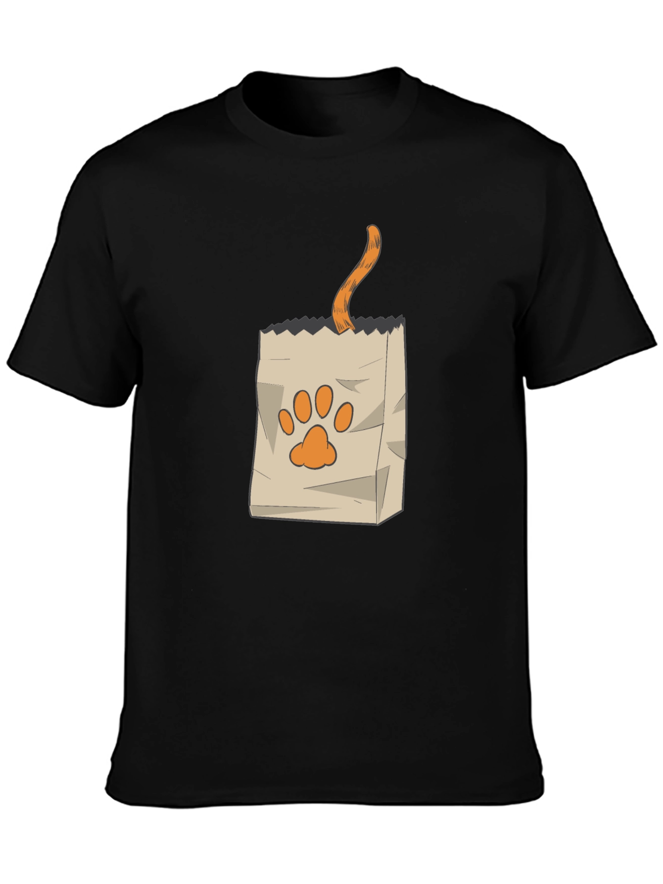 Black Cat in Bag Graphic Tee - Funny Pet Lover Shirt view 3