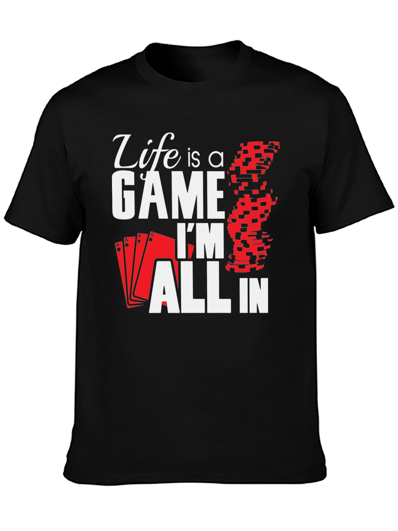 Black Life is a Game - Poker T-Shirt view 3