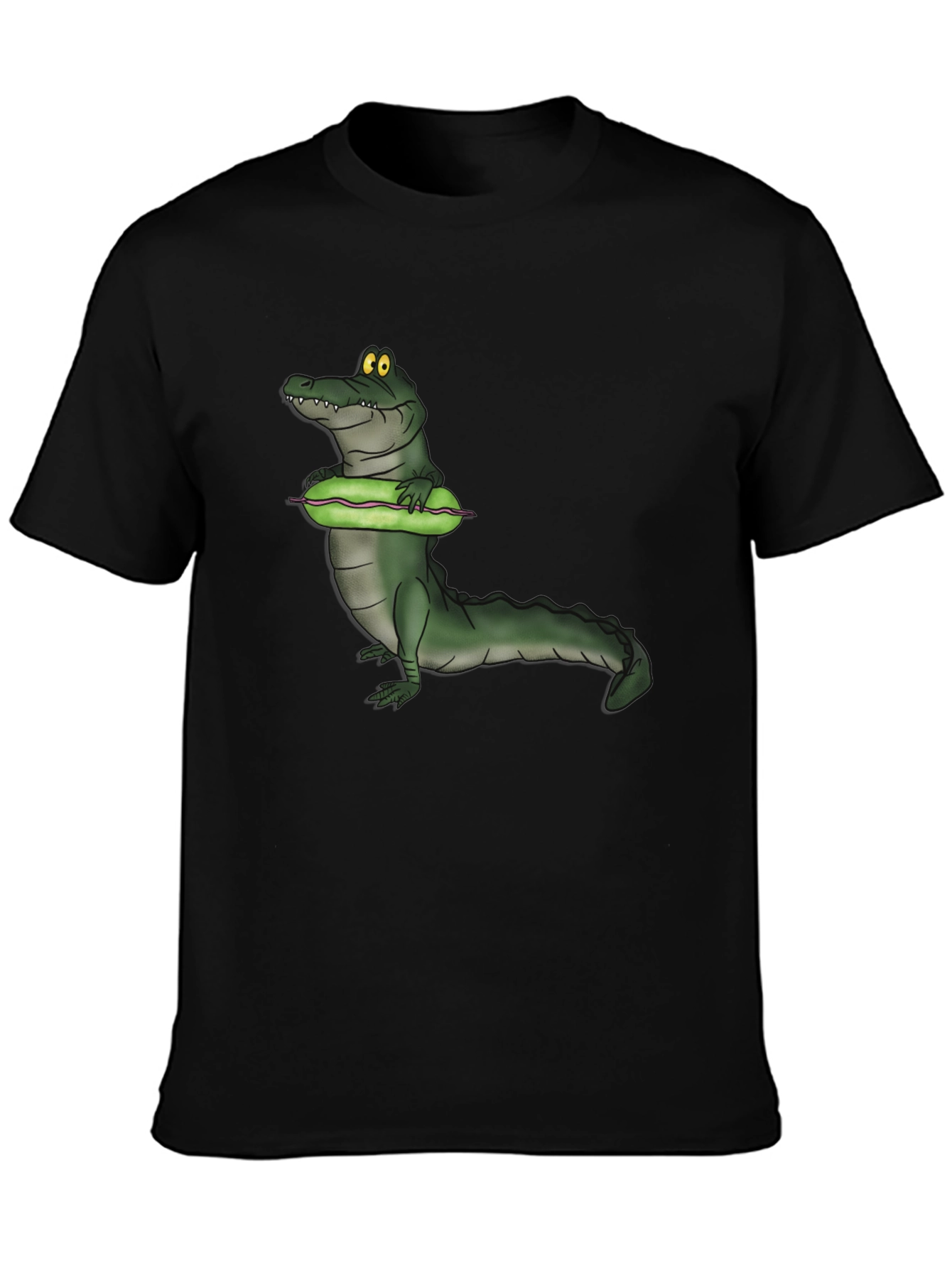 Black Crocodile Cucumber T-Shirt - Funny Graphic Tee view 3